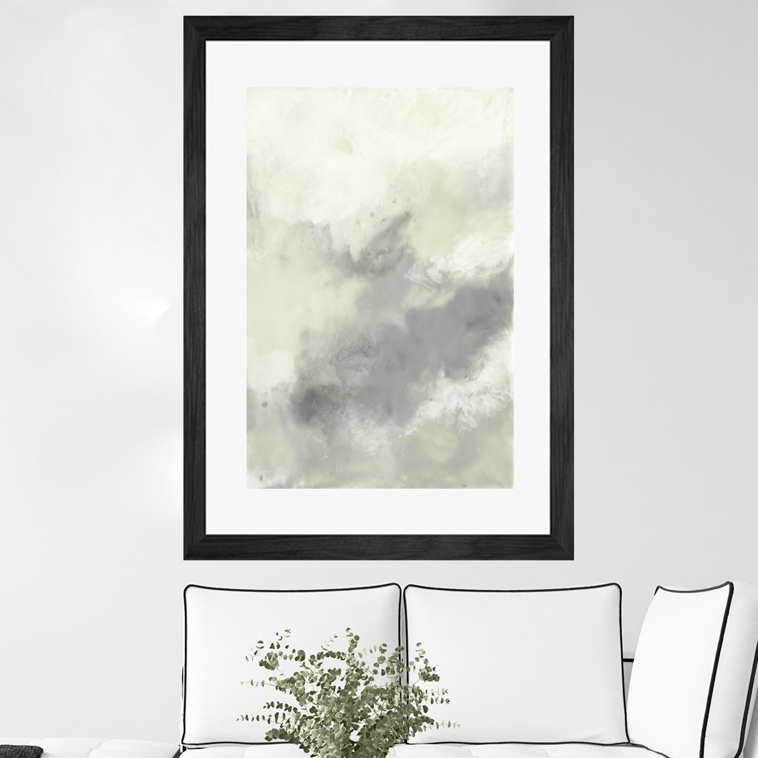 Cloud Impressions II by Jennifer Goldberger on GIANT ART - green abstract