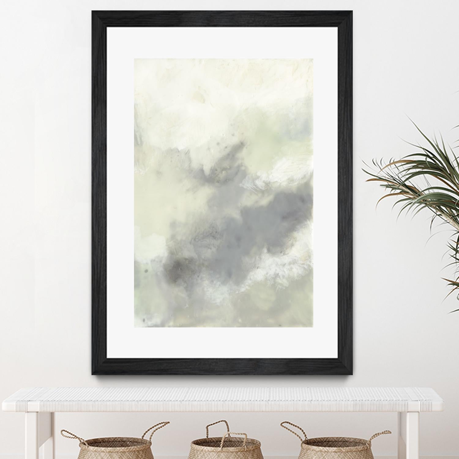 Cloud Impressions II by Jennifer Goldberger on GIANT ART - green abstract