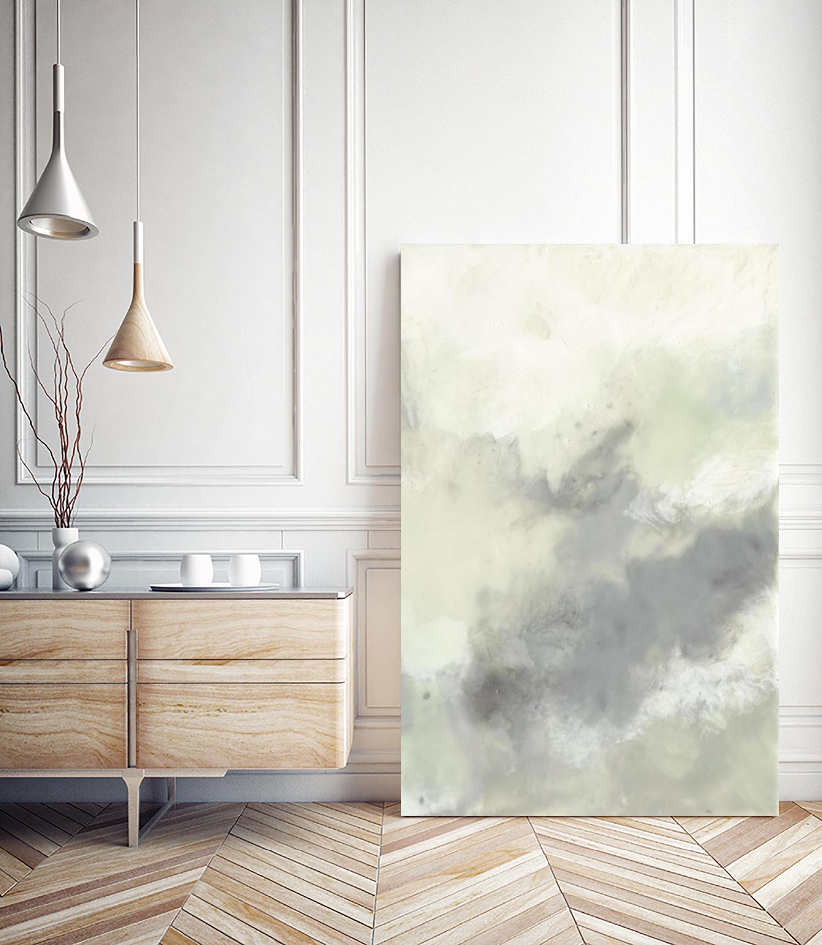 Cloud Impressions II by Jennifer Goldberger on GIANT ART - green abstract