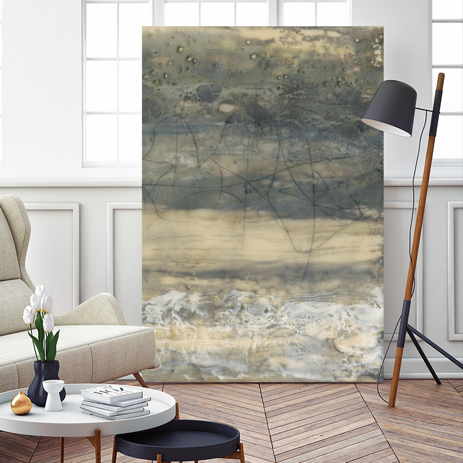 Earthen Lines II by Jennifer Goldberger on GIANT ART - brown abstract