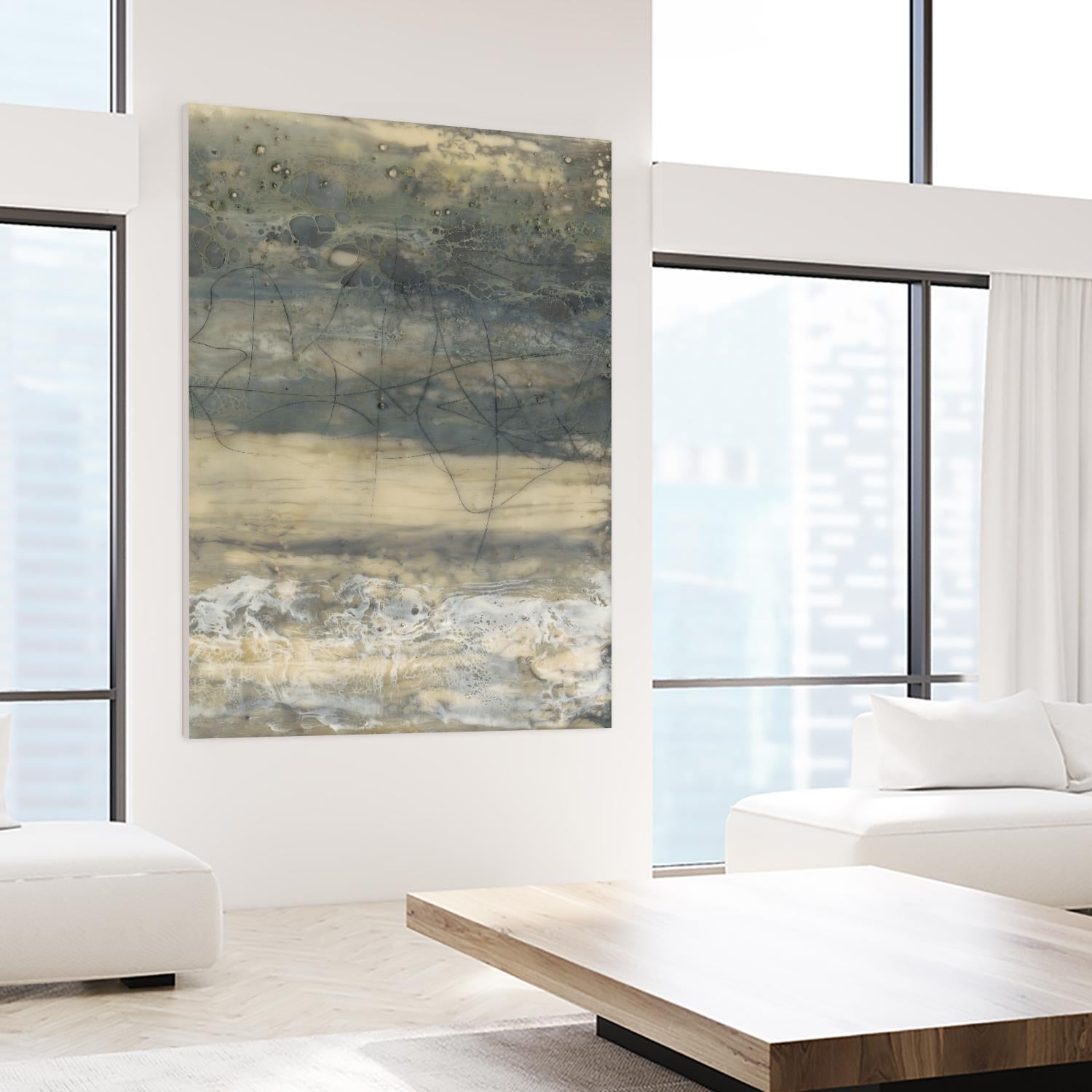 Earthen Lines II by Jennifer Goldberger on GIANT ART - brown abstract