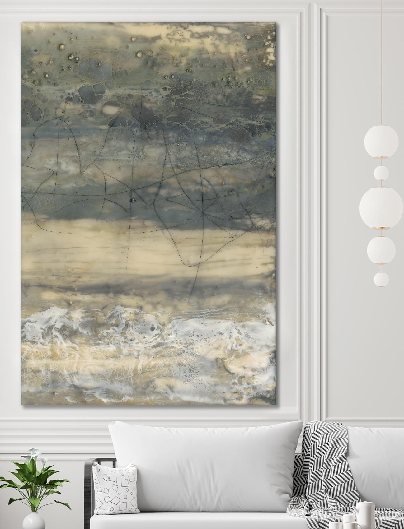 Earthen Lines II by Jennifer Goldberger on GIANT ART - brown abstract