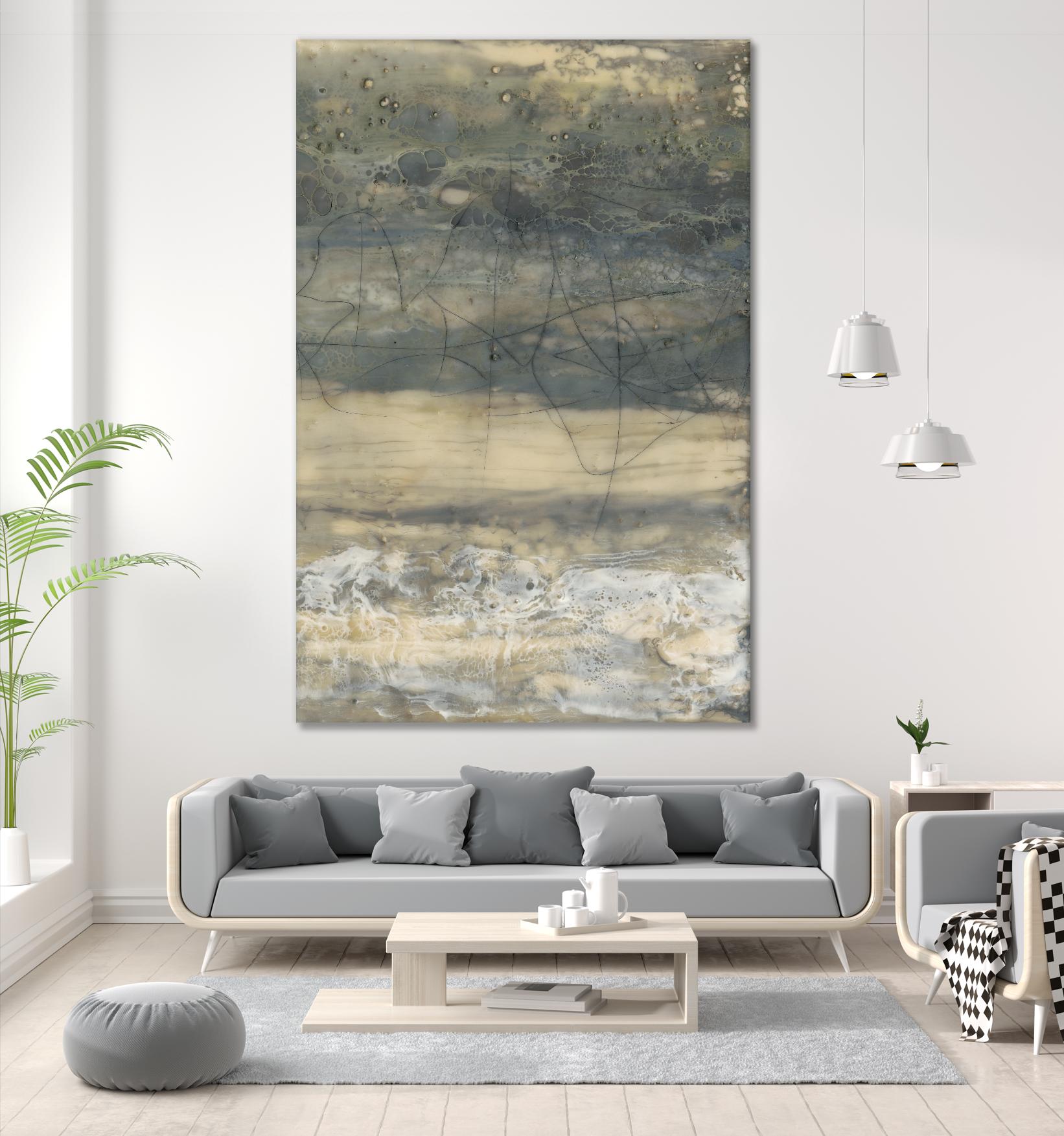 Earthen Lines II by Jennifer Goldberger on GIANT ART - brown abstract