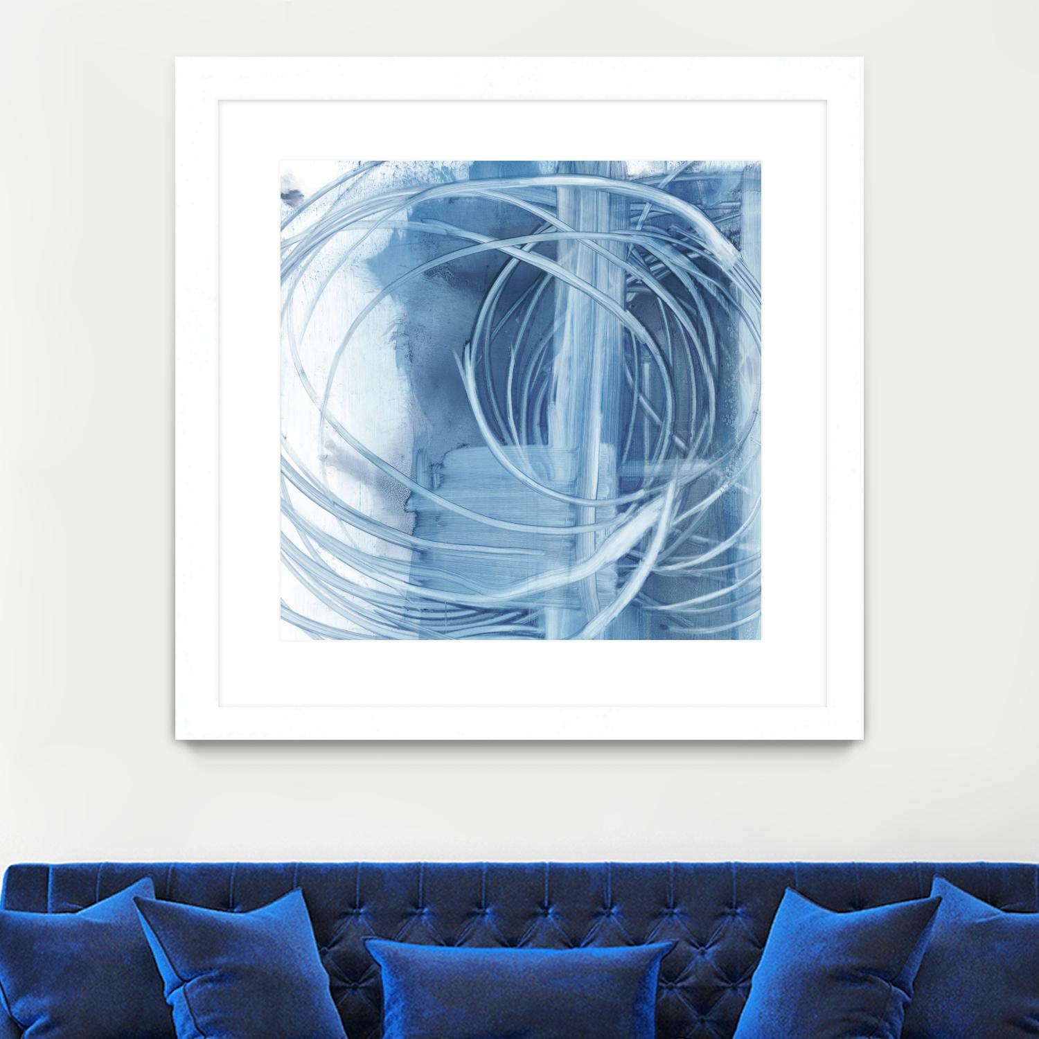 Indigo Expression II by Ethan Harper on GIANT ART - blue abstract