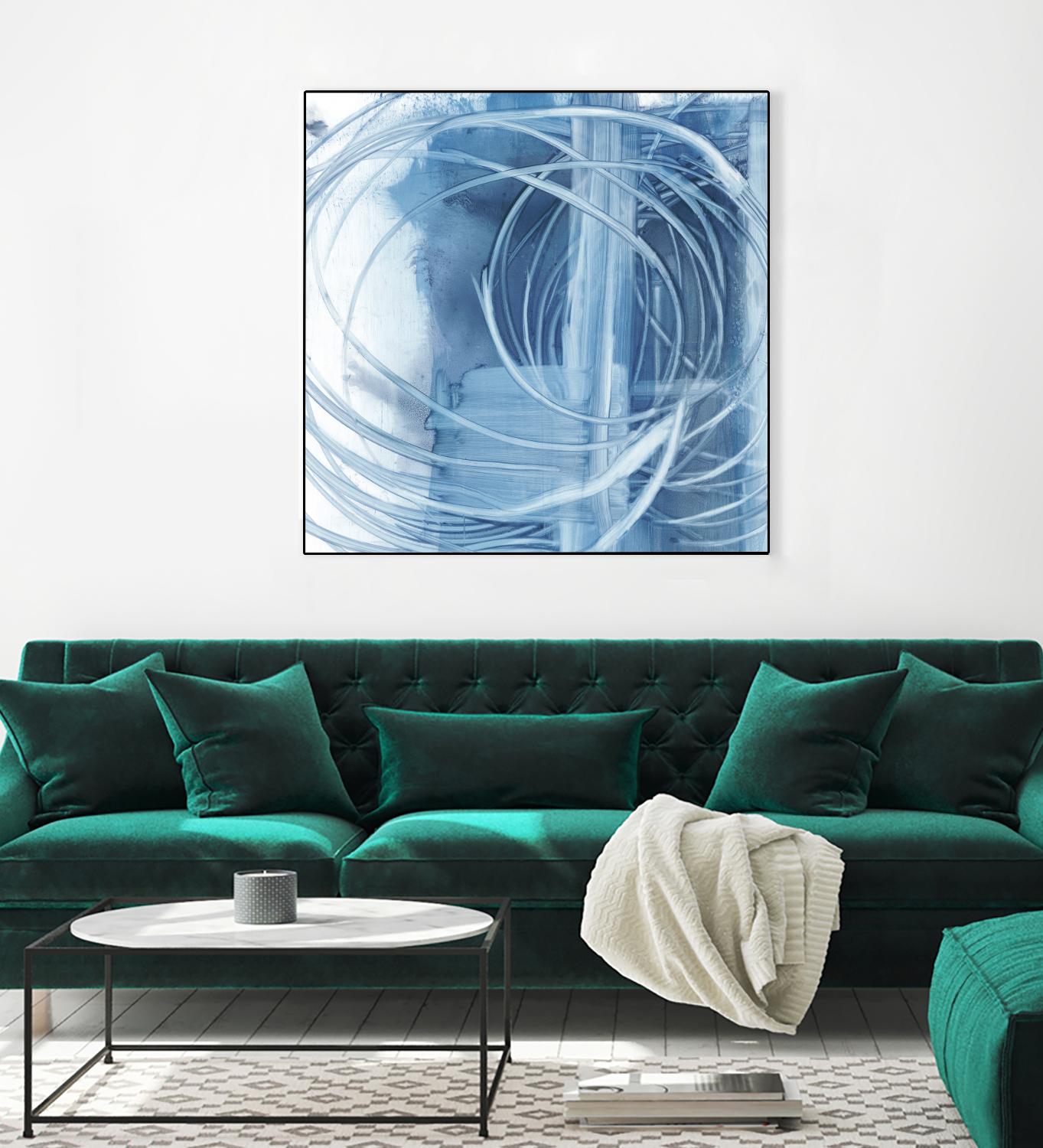 Indigo Expression II by Ethan Harper on GIANT ART - blue abstract