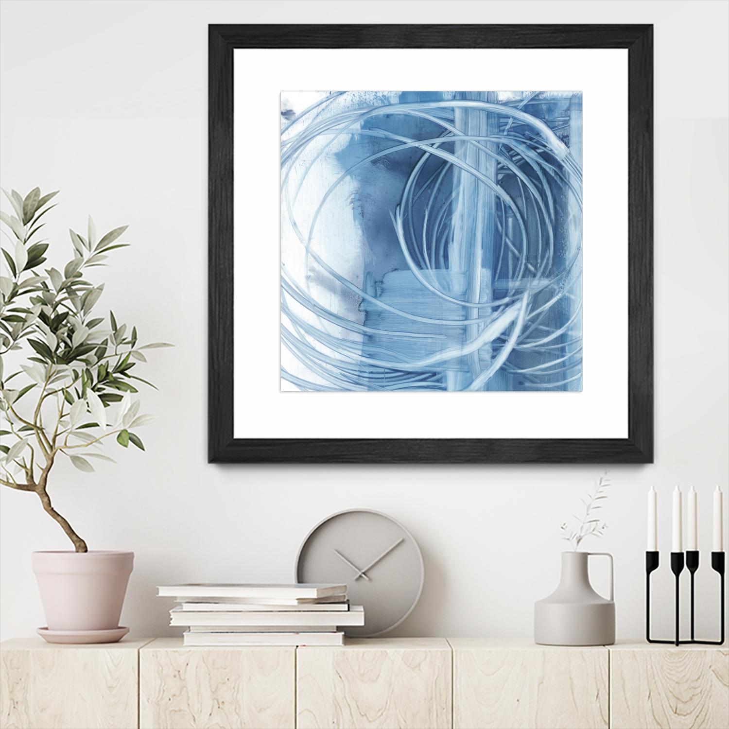 Indigo Expression II by Ethan Harper on GIANT ART - blue abstract