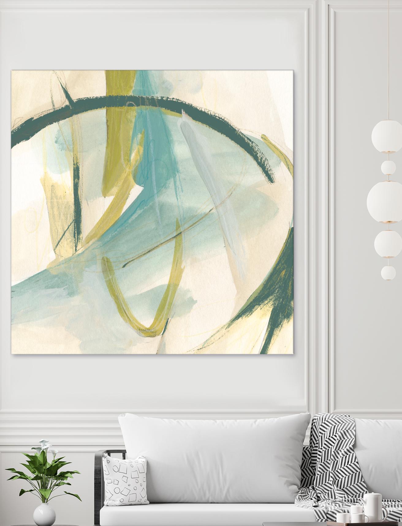 Vertigo Note I by June Erica Vess on GIANT ART - green abstract