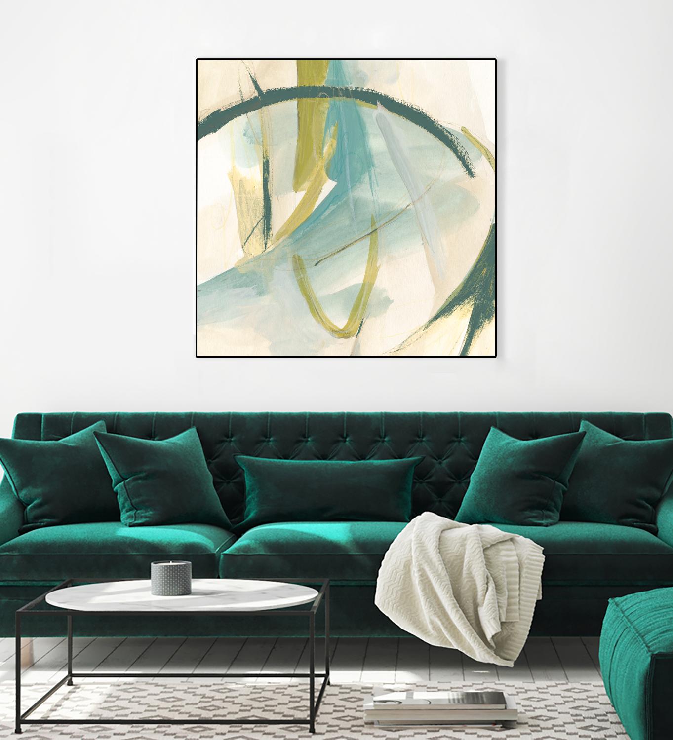Vertigo Note I by June Erica Vess on GIANT ART - green abstract