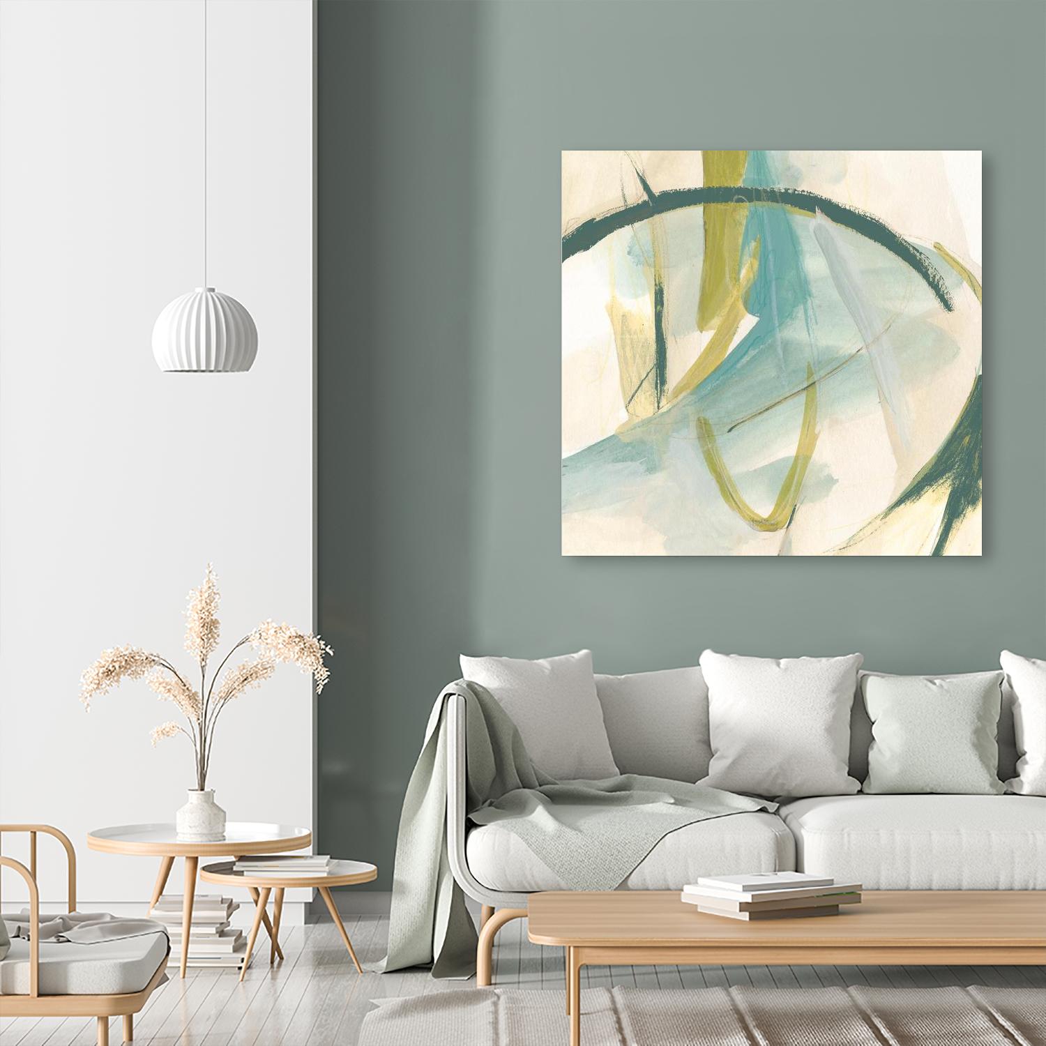 Vertigo Note I by June Erica Vess on GIANT ART - green abstract