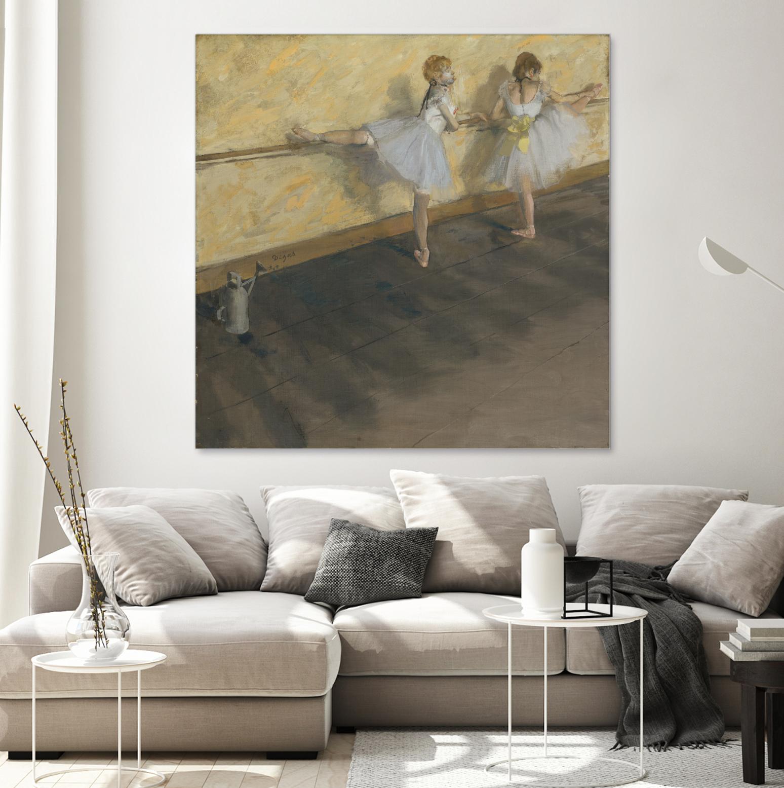 Dancers Practicing at the Barre by Edgar Degas on GIANT ART - brown fashion