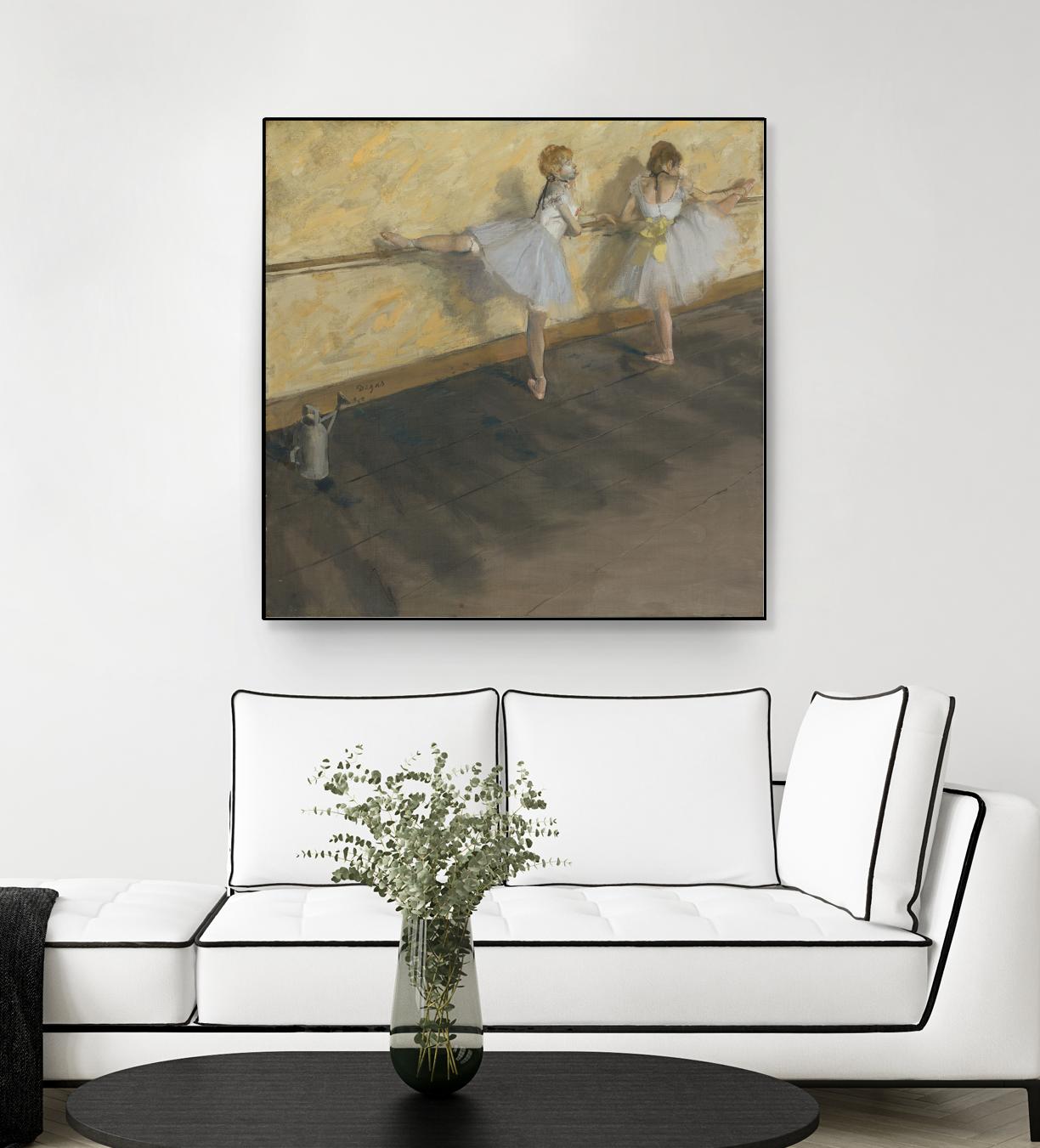 Dancers Practicing at the Barre by Edgar Degas on GIANT ART - brown fashion