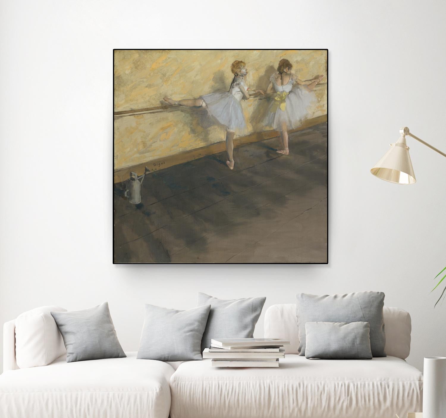 Dancers Practicing at the Barre by Edgar Degas on GIANT ART - brown fashion