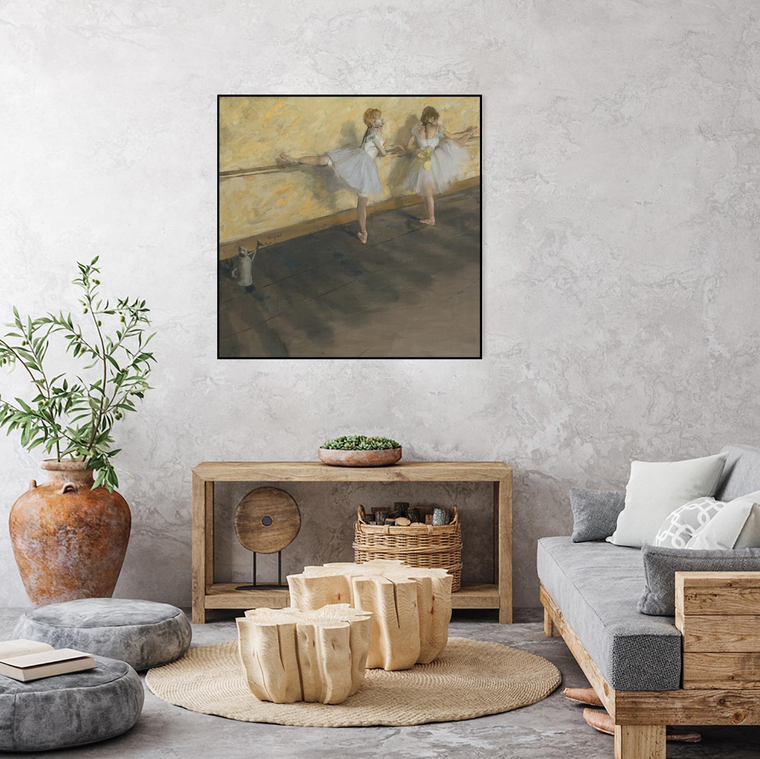 Dancers Practicing at the Barre by Edgar Degas on GIANT ART - brown fashion