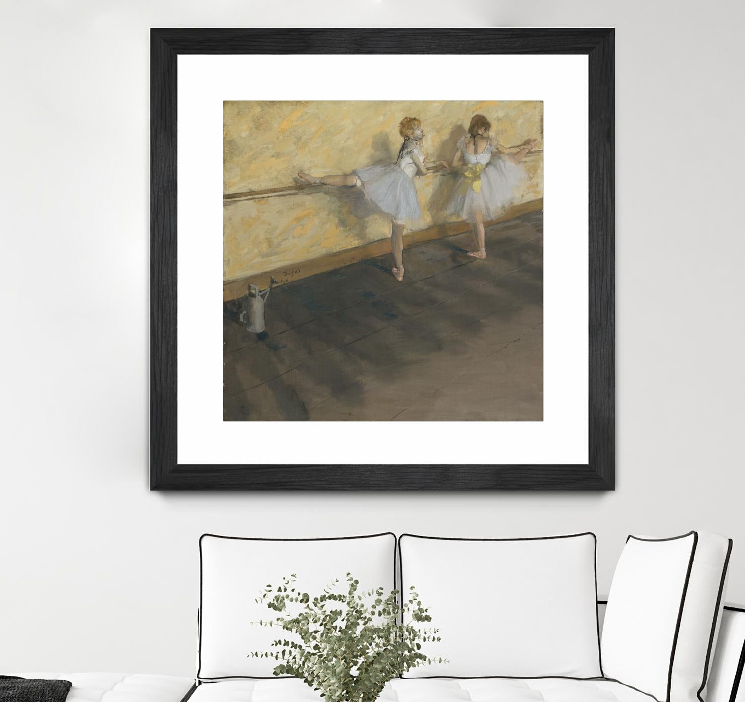 Dancers Practicing at the Barre by Edgar Degas on GIANT ART - brown fashion