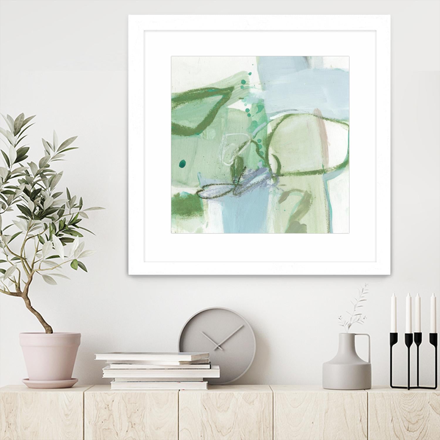 Olive I by Christina Long on GIANT ART - green abstract