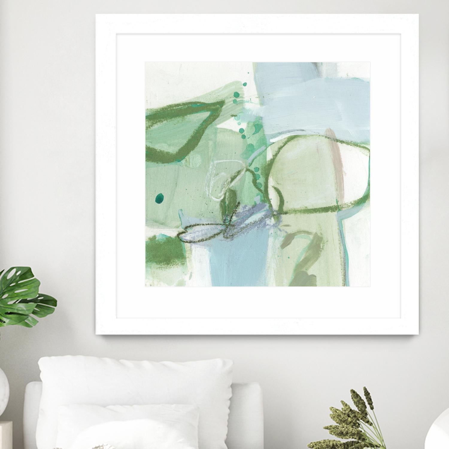 Olive I by Christina Long on GIANT ART - green abstract