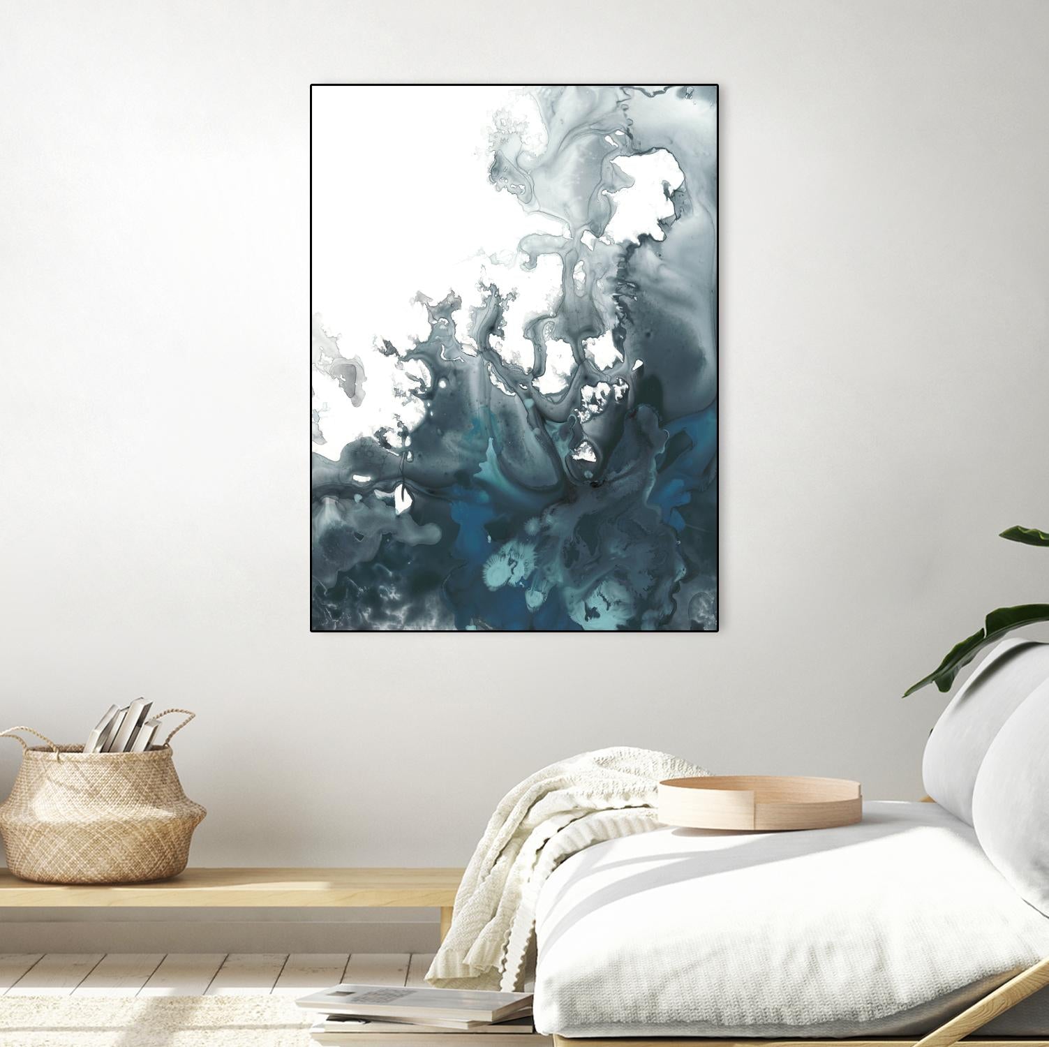 Indigo Tempest I by June Erica Vess on GIANT ART - green abstract