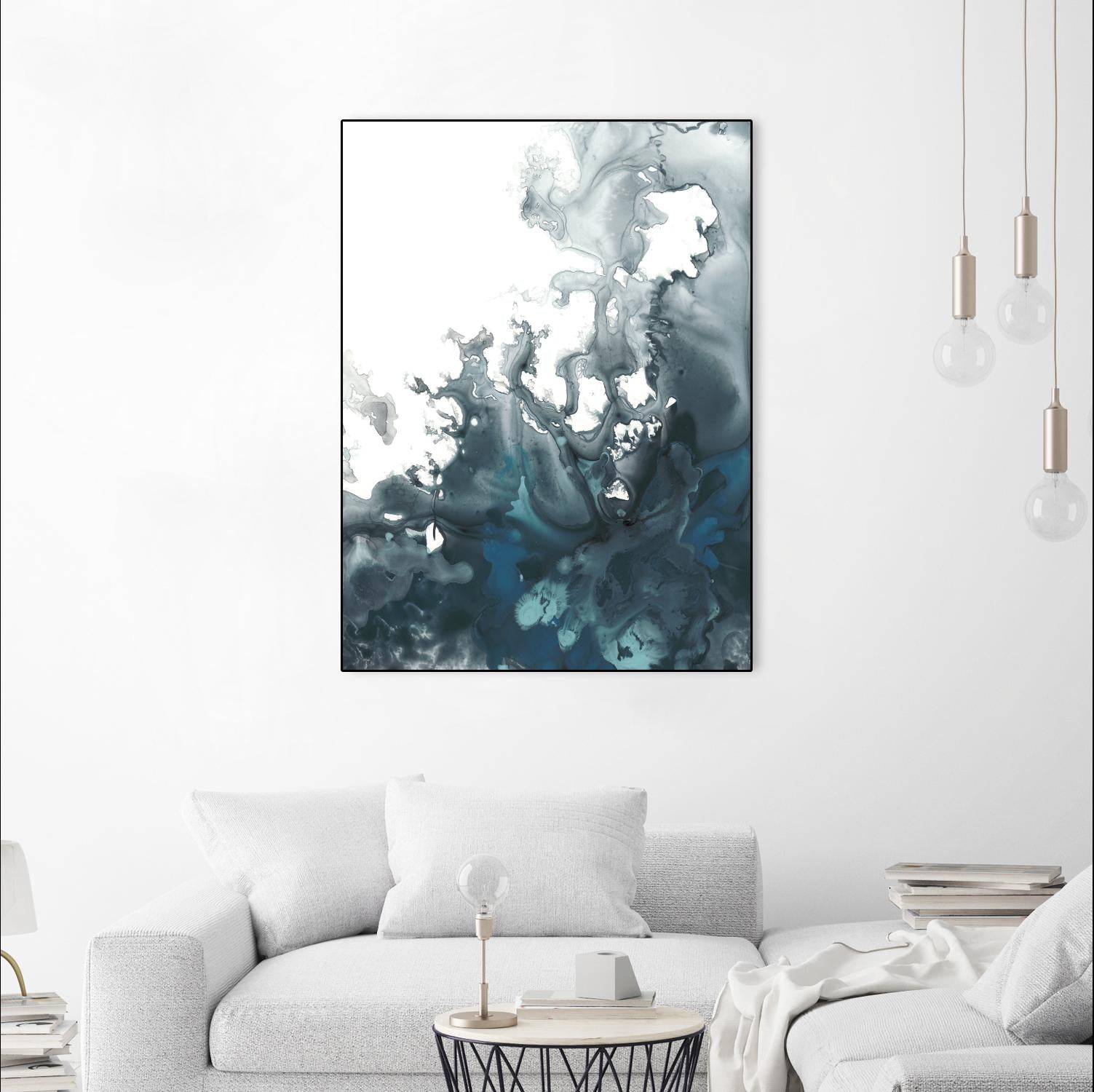 Indigo Tempest I by June Erica Vess on GIANT ART - green abstract