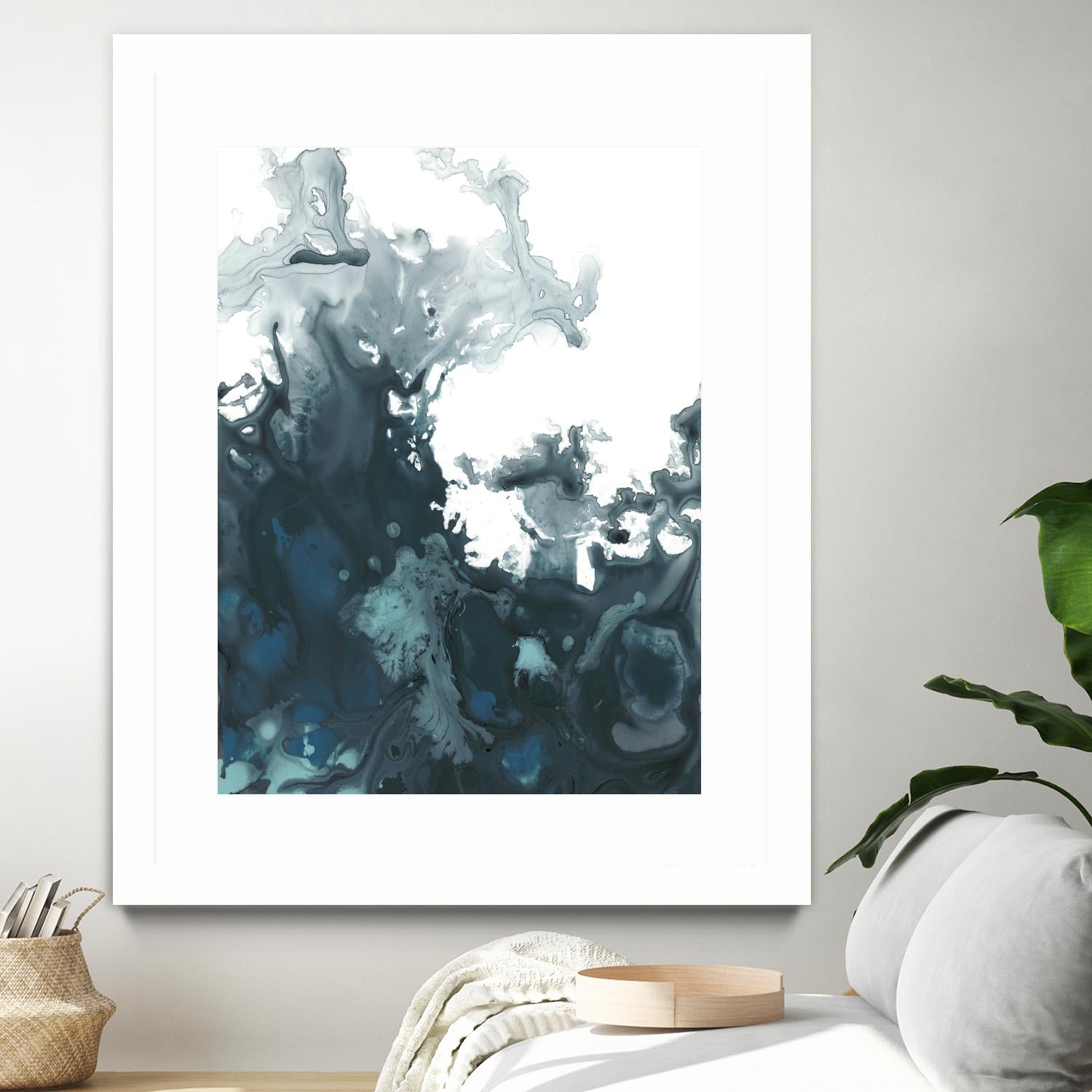 Indigo Tempest II by June Erica Vess on GIANT ART - green abstract