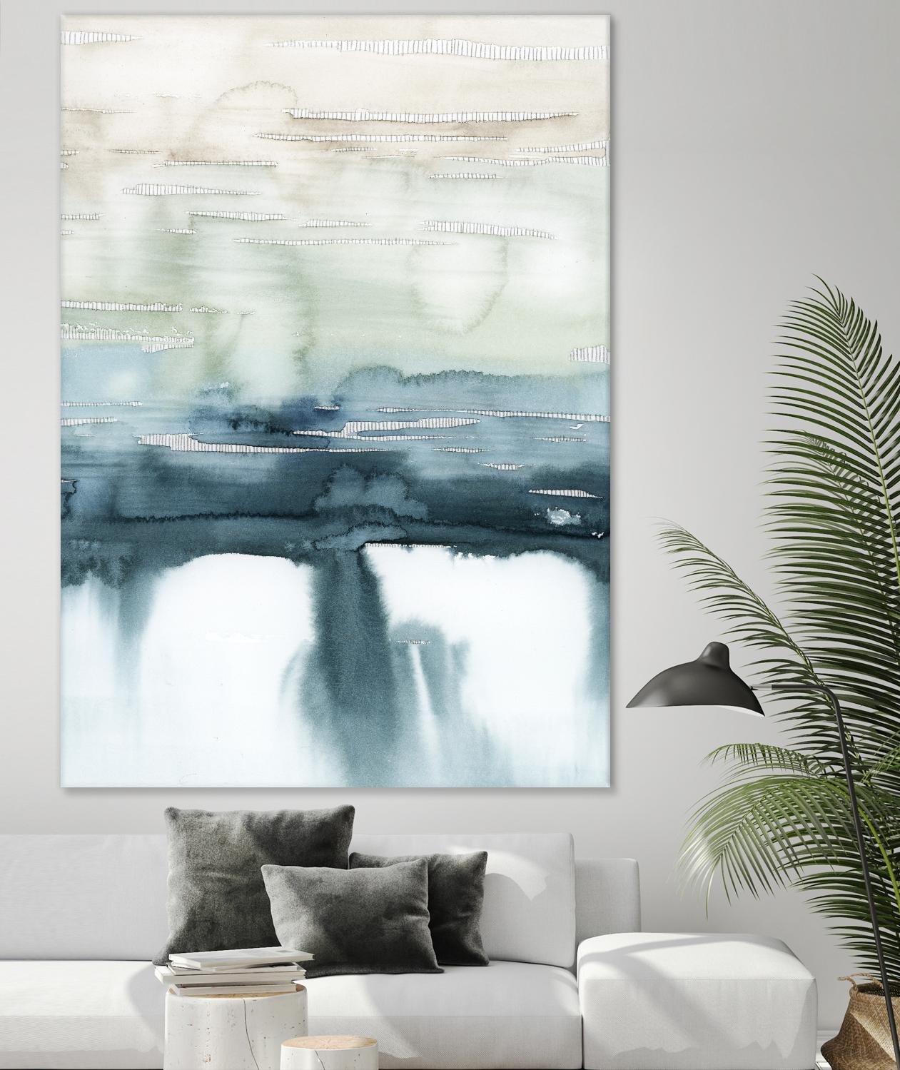 Organic Cascade II by Grace Popp on GIANT ART - blue abstract