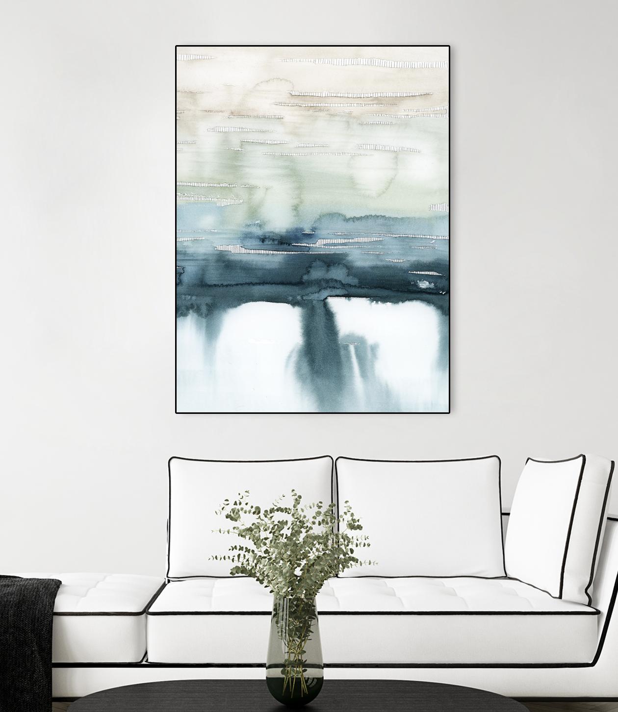 Organic Cascade II by Grace Popp on GIANT ART - blue abstract