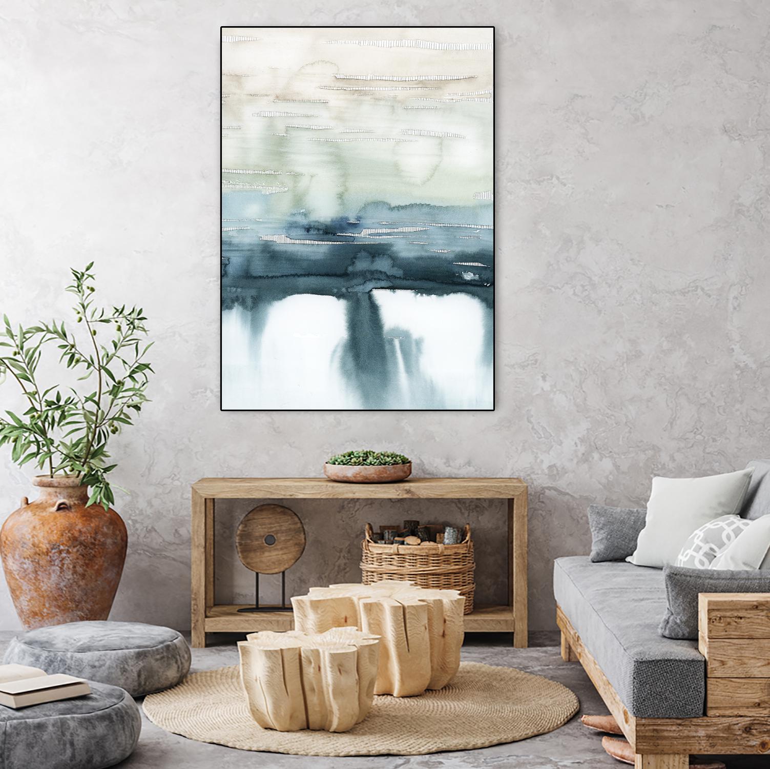 Organic Cascade II by Grace Popp on GIANT ART - blue abstract