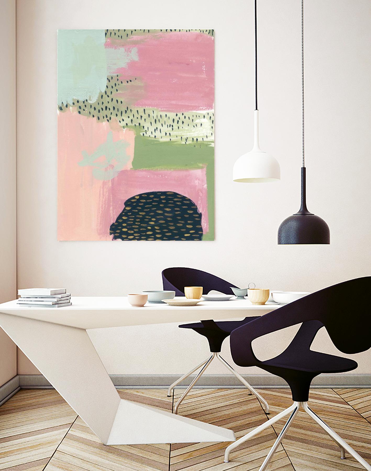 Cheeky I by Melissa Wang on GIANT ART - pink abstract