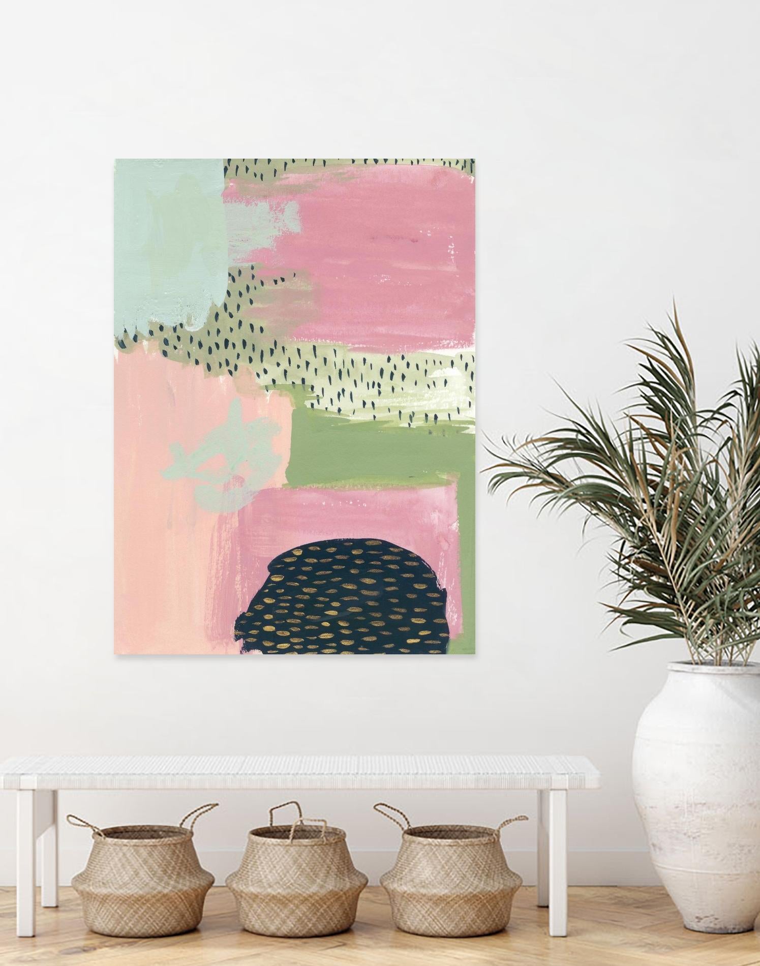 Cheeky I by Melissa Wang on GIANT ART - pink abstract