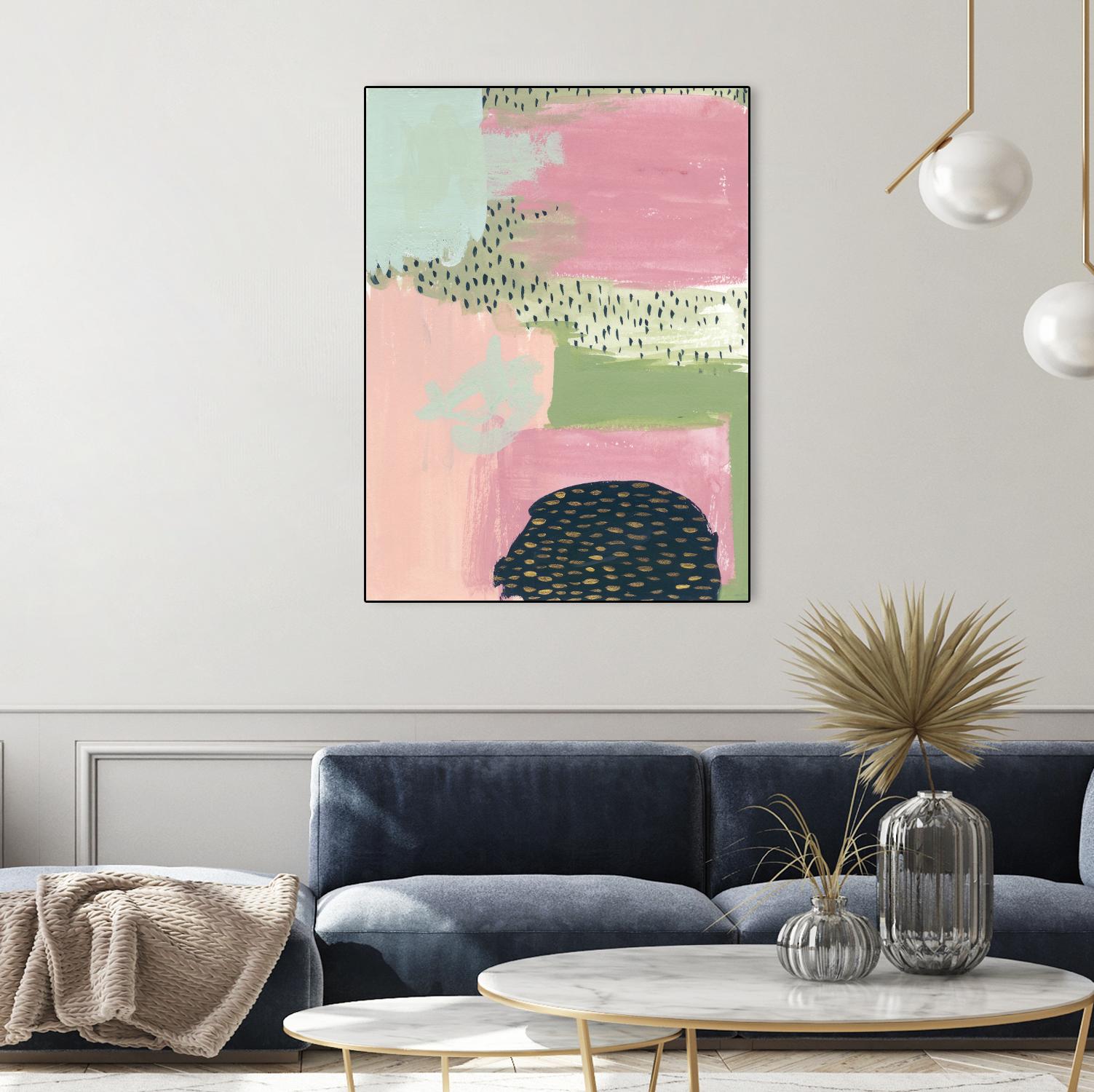 Cheeky I by Melissa Wang on GIANT ART - pink abstract