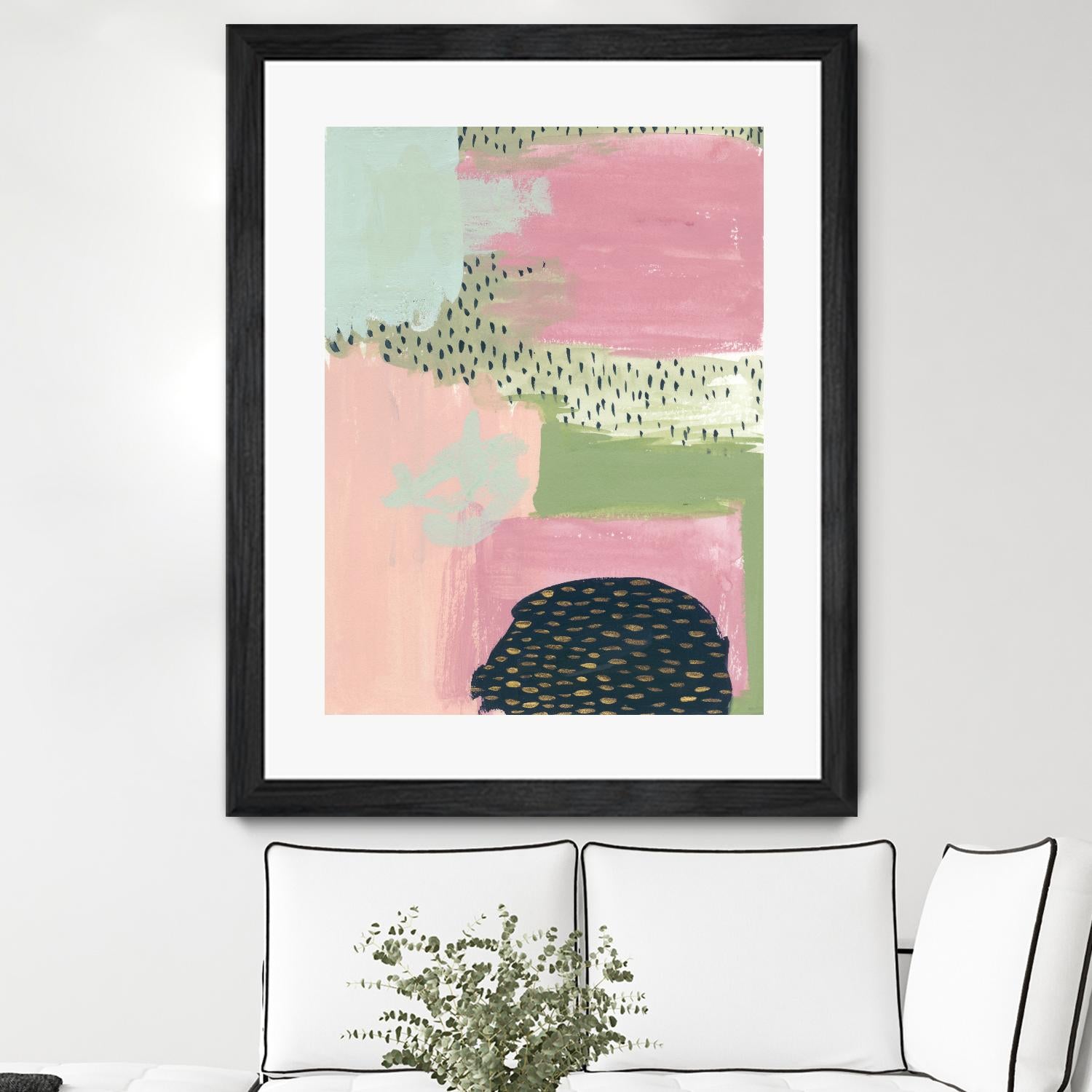 Cheeky I by Melissa Wang on GIANT ART - pink abstract