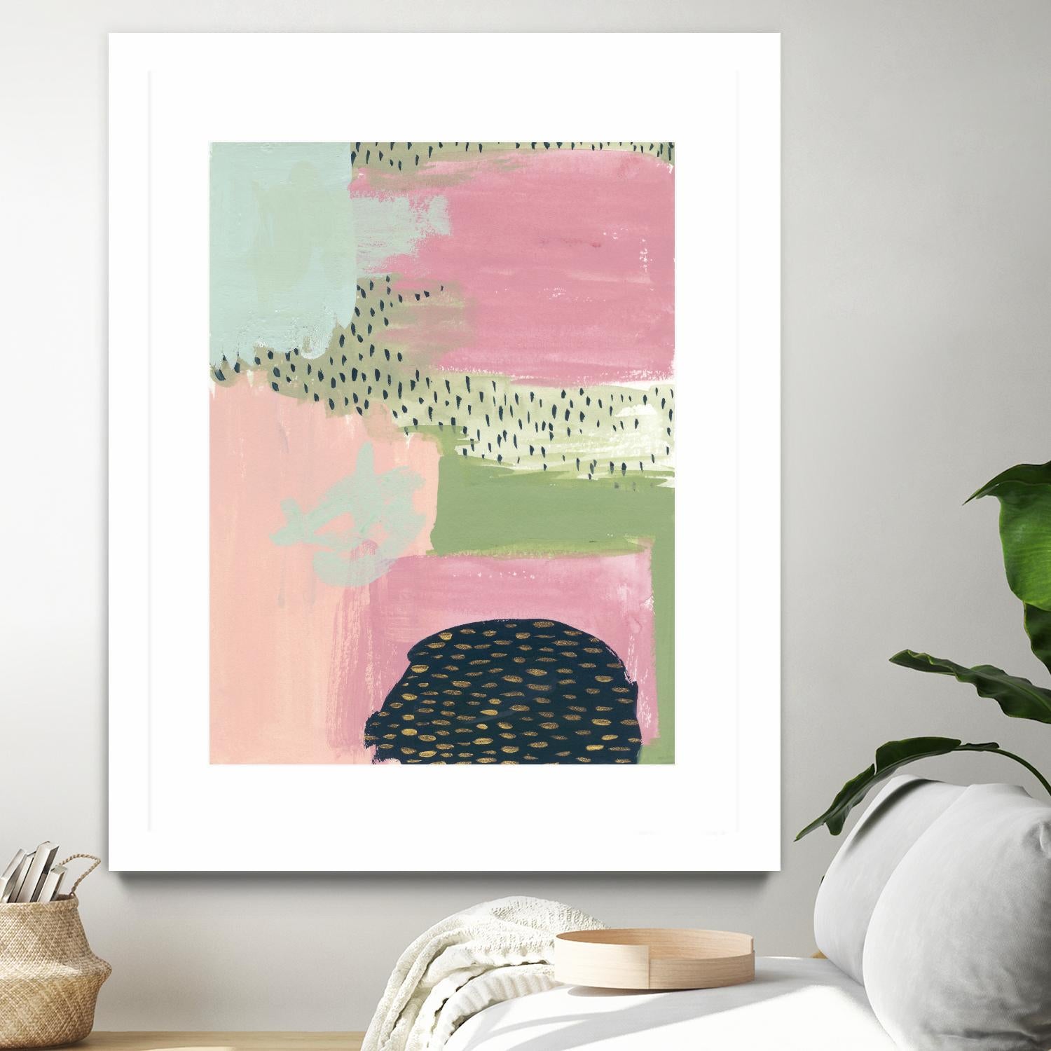 Cheeky I by Melissa Wang on GIANT ART - pink abstract