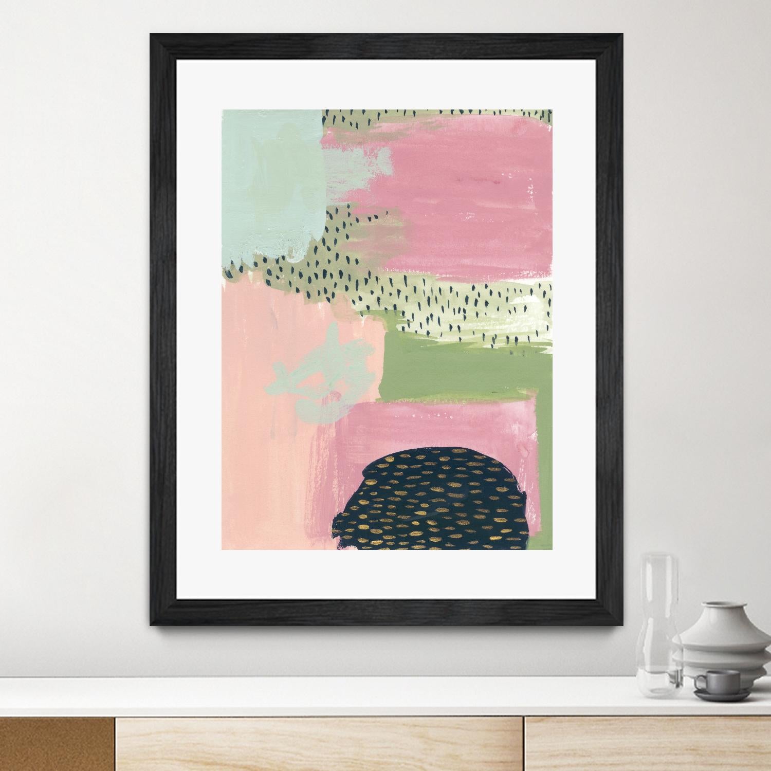 Cheeky I by Melissa Wang on GIANT ART - pink abstract