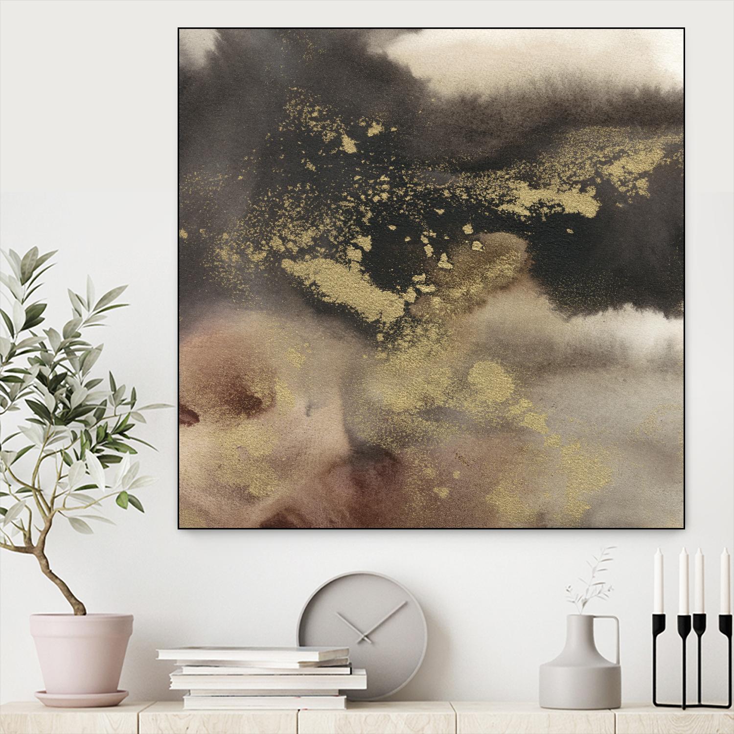 Mountain Seasons I by Joyce Combs on GIANT ART - brown abstract