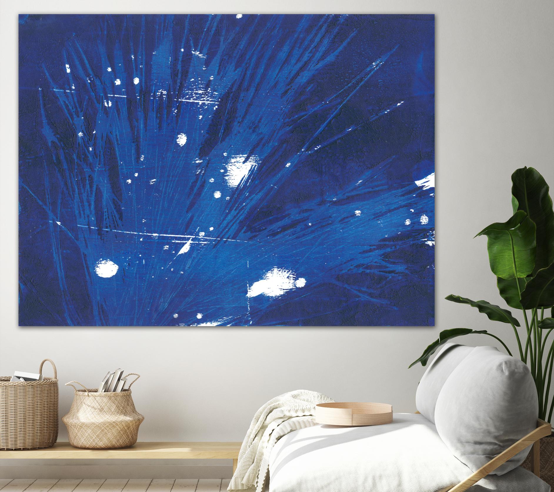 Indigo Burst II by Regina Moore on GIANT ART - blue abstract