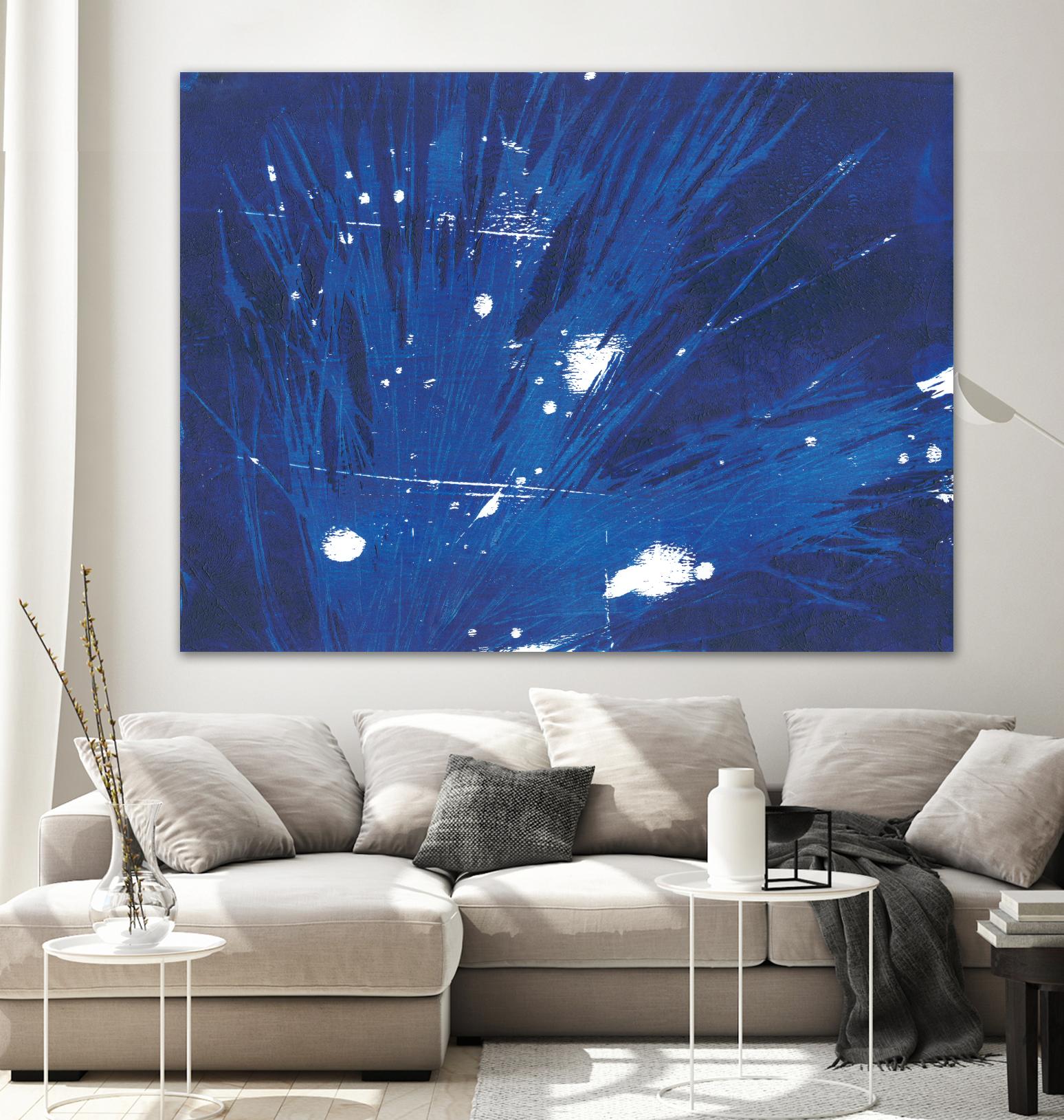 Indigo Burst II by Regina Moore on GIANT ART - blue abstract