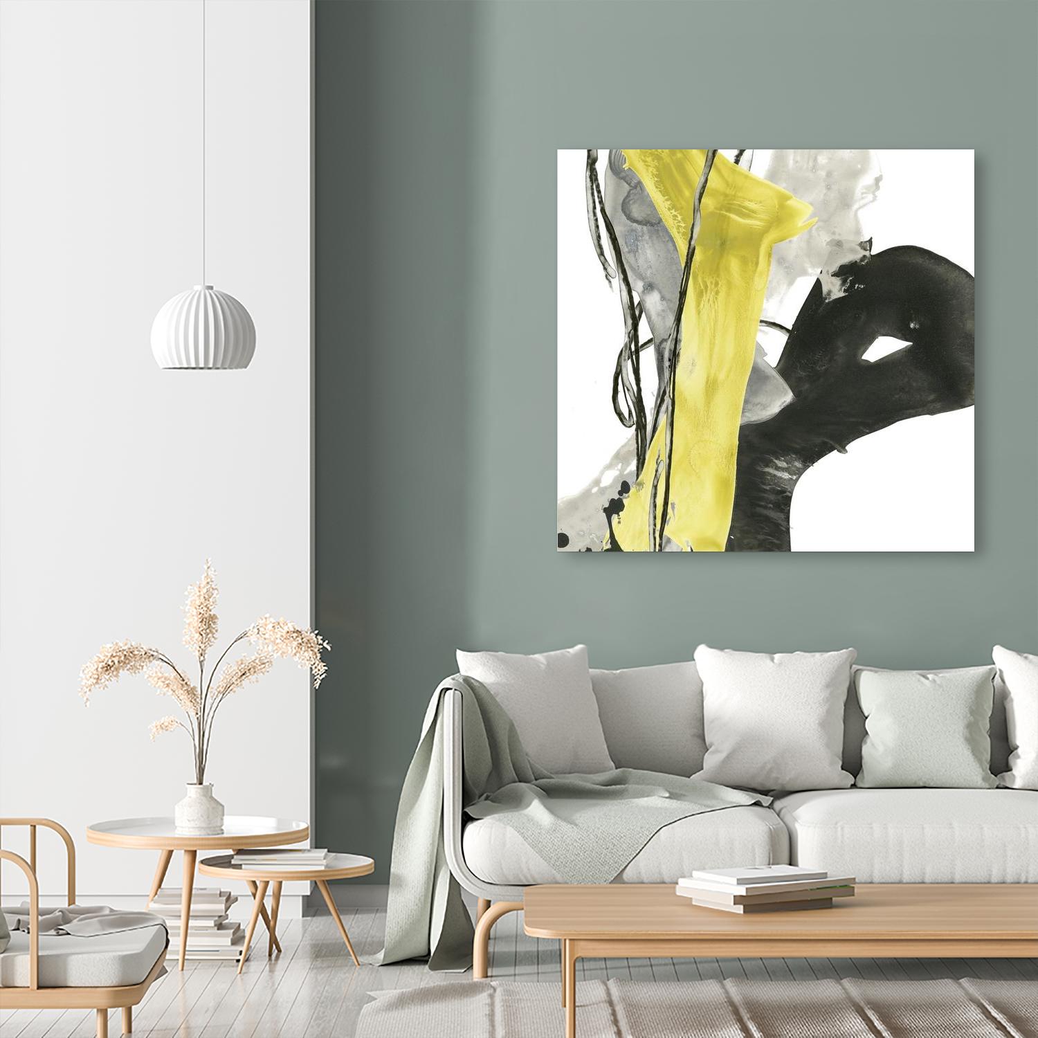 Citron Flux I by June Erica Vess on GIANT ART - yellow abstract