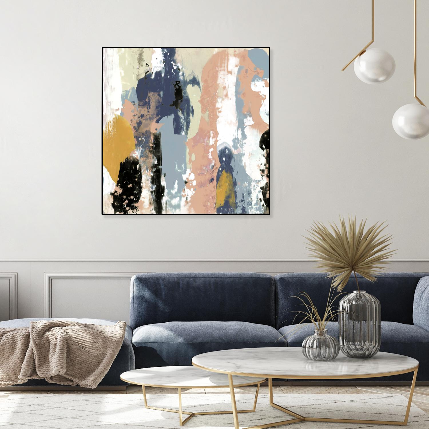 Blueberry Swatches I by Jennifer Goldberger on GIANT ART - abstract