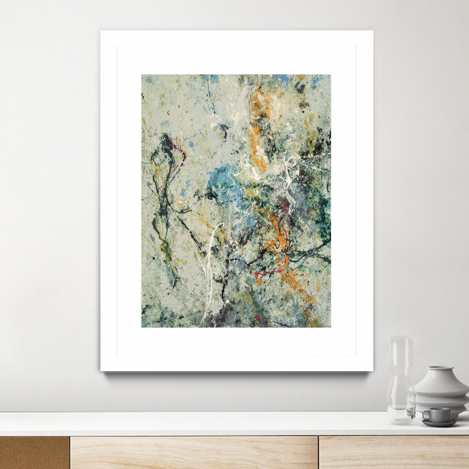 Tango 63 by DAG Inc on GIANT ART - orange abstract pollock