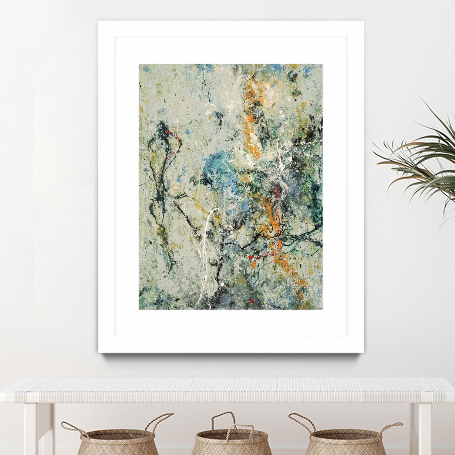 Tango 63 by DAG Inc on GIANT ART - orange abstract pollock