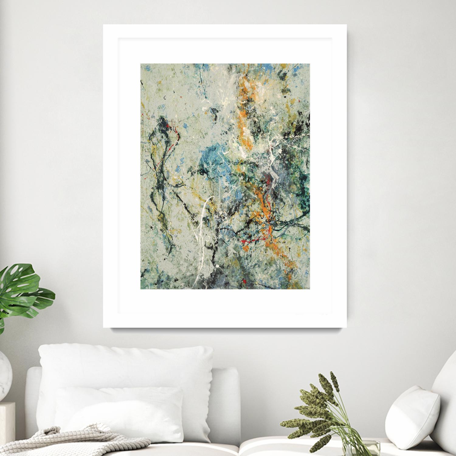 Tango 63 by DAG Inc on GIANT ART - orange abstract pollock