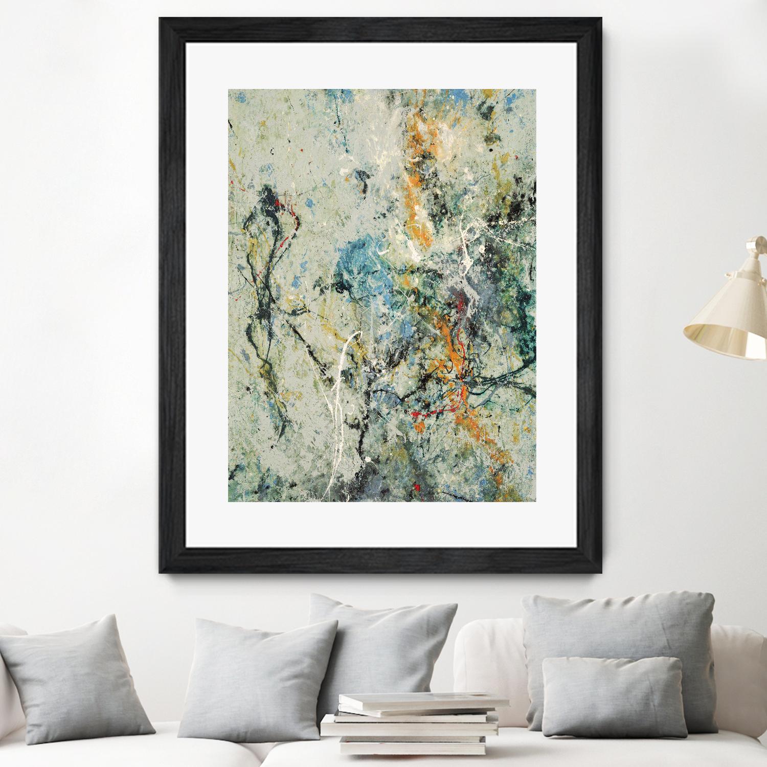 Tango 63 by DAG Inc on GIANT ART - orange abstract pollock