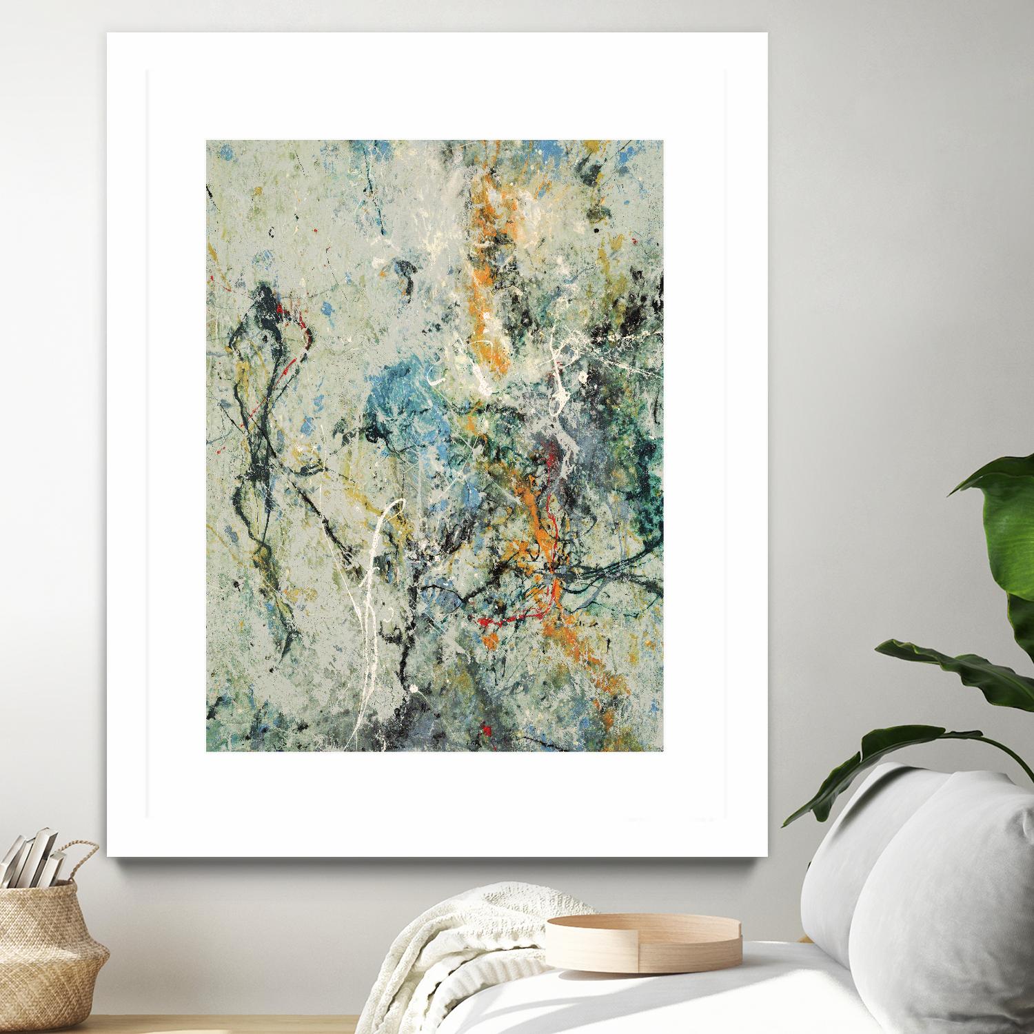 Tango 63 by DAG Inc on GIANT ART - orange abstract pollock