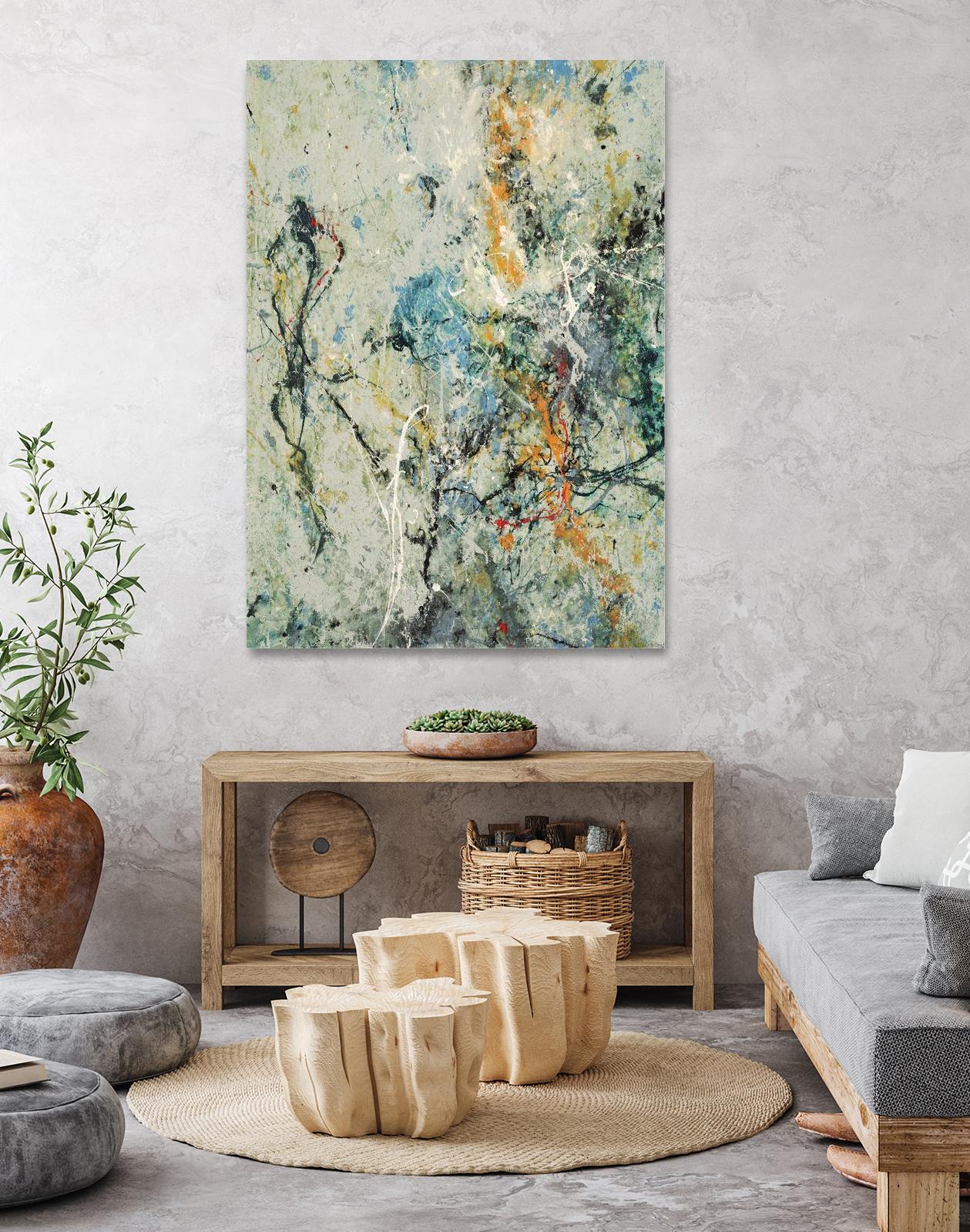 Tango 63 by DAG Inc on GIANT ART - orange abstract pollock