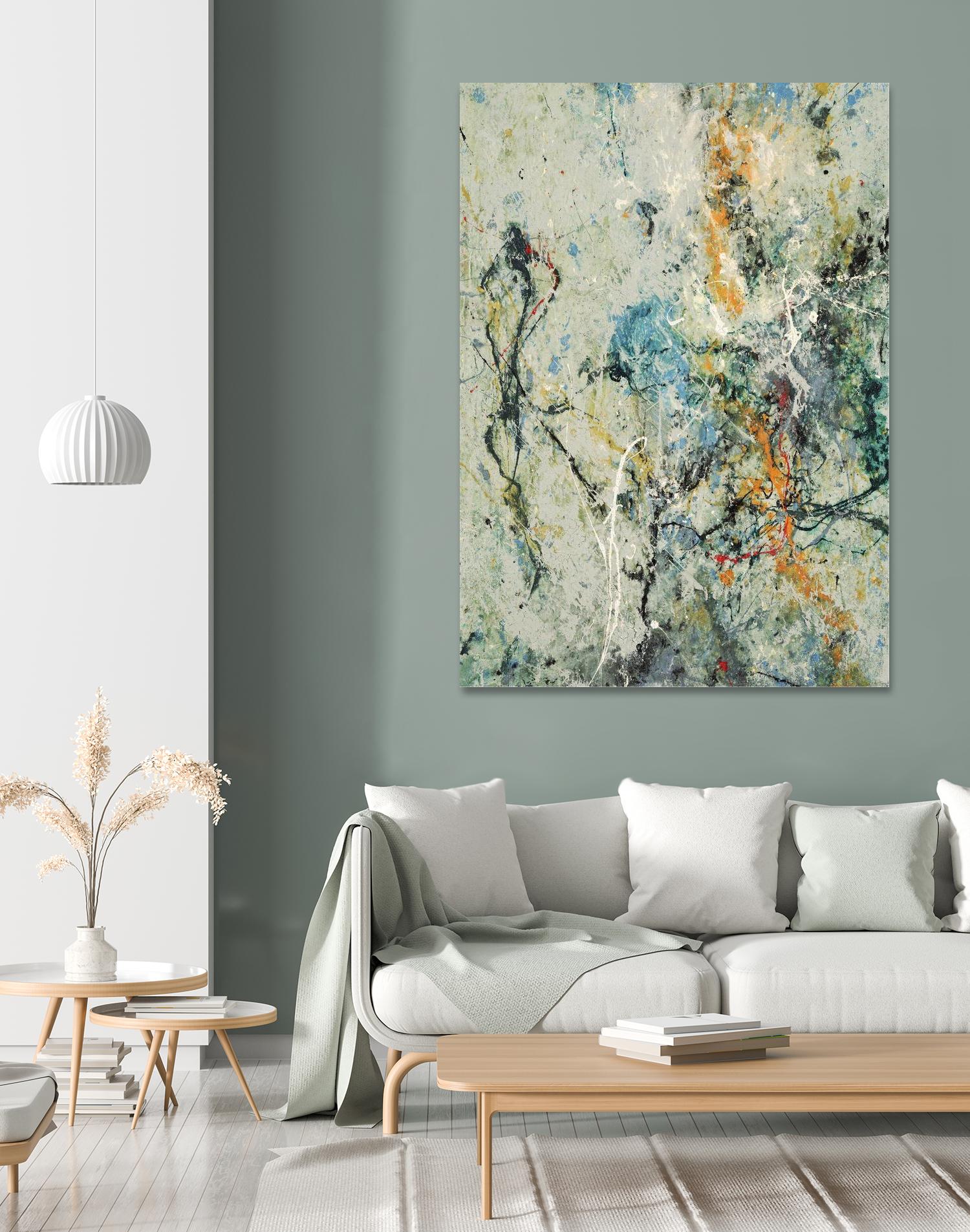 Tango 63 by DAG Inc on GIANT ART - orange abstract pollock