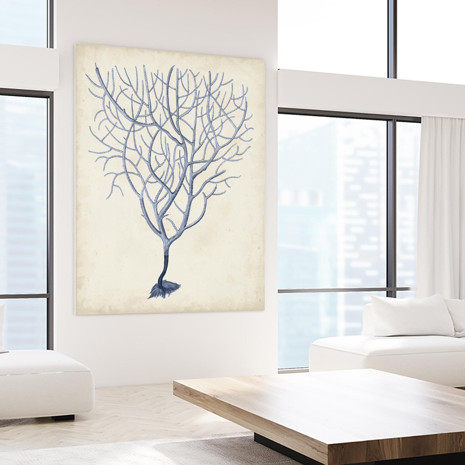 Indigo Coral III by Vision Studio on GIANT ART - blue tropical