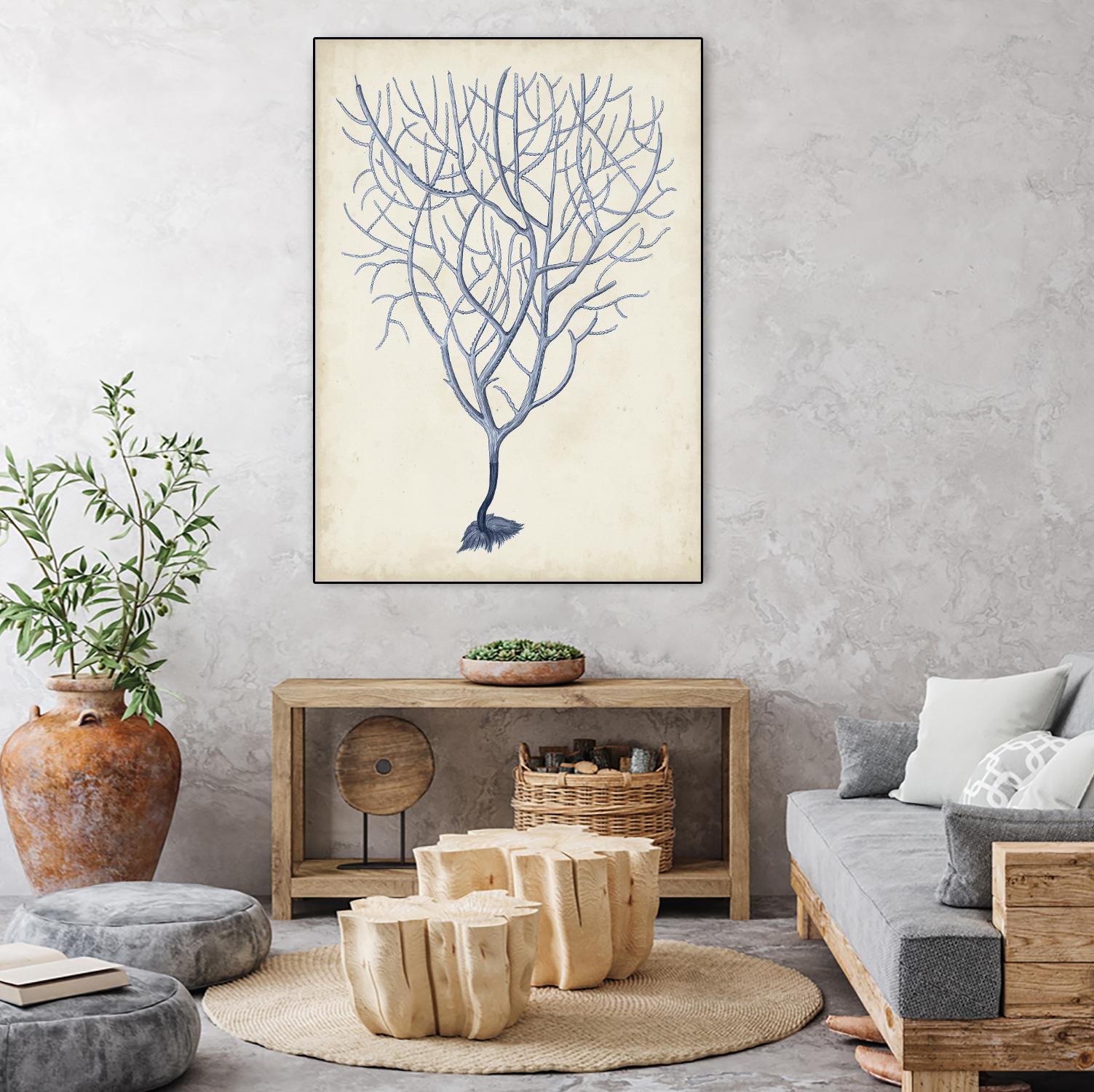 Indigo Coral III by Vision Studio on GIANT ART - blue tropical