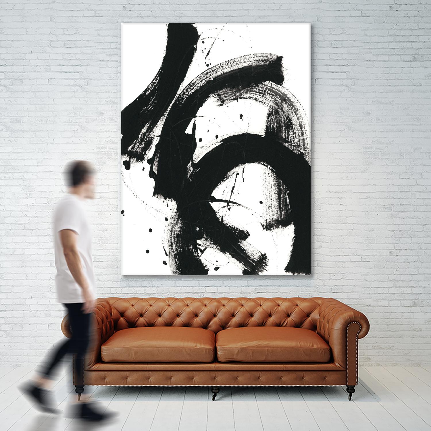 Onyx Gesture II by June Erica Vess on GIANT ART - black abstract