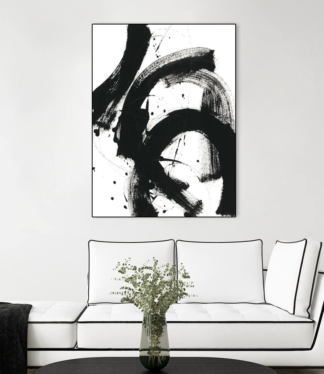 Onyx Gesture II by June Erica Vess on GIANT ART - black abstract