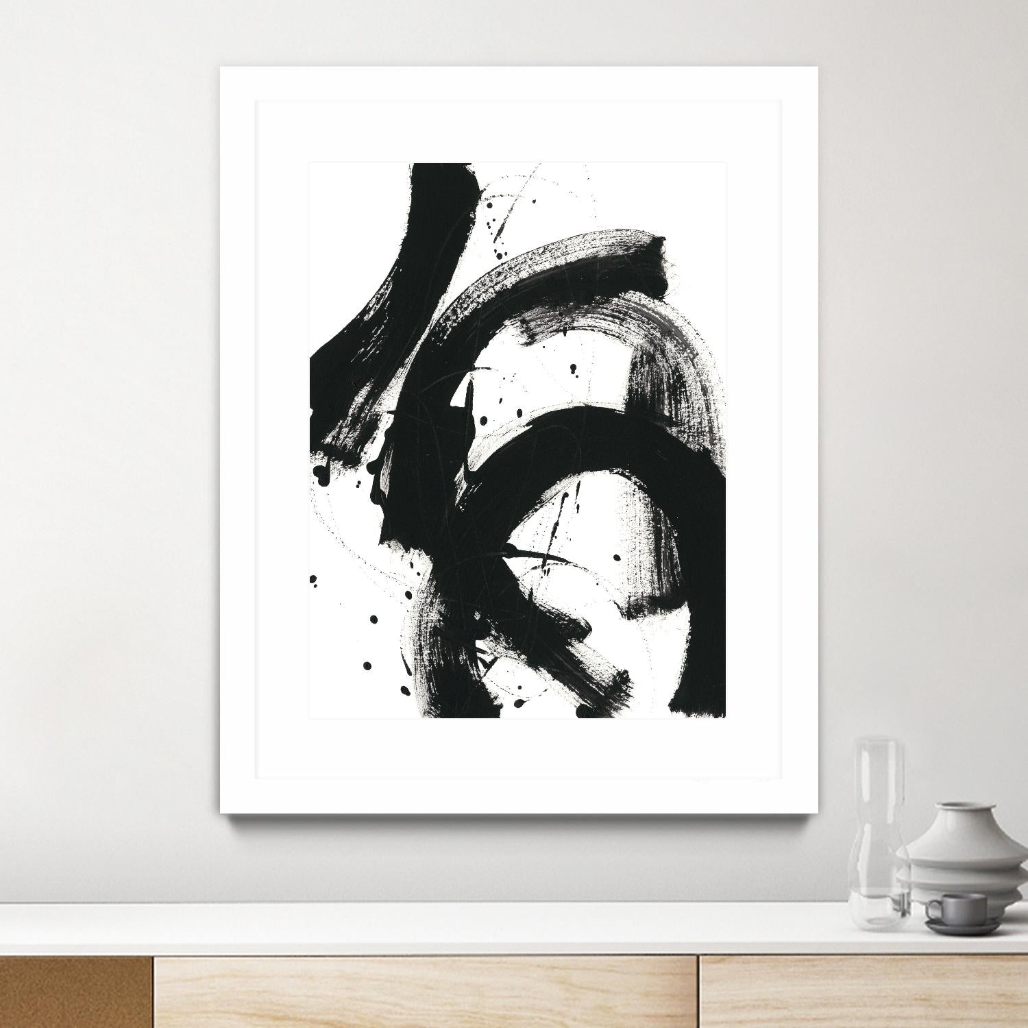 Onyx Gesture II by June Erica Vess on GIANT ART - black abstract