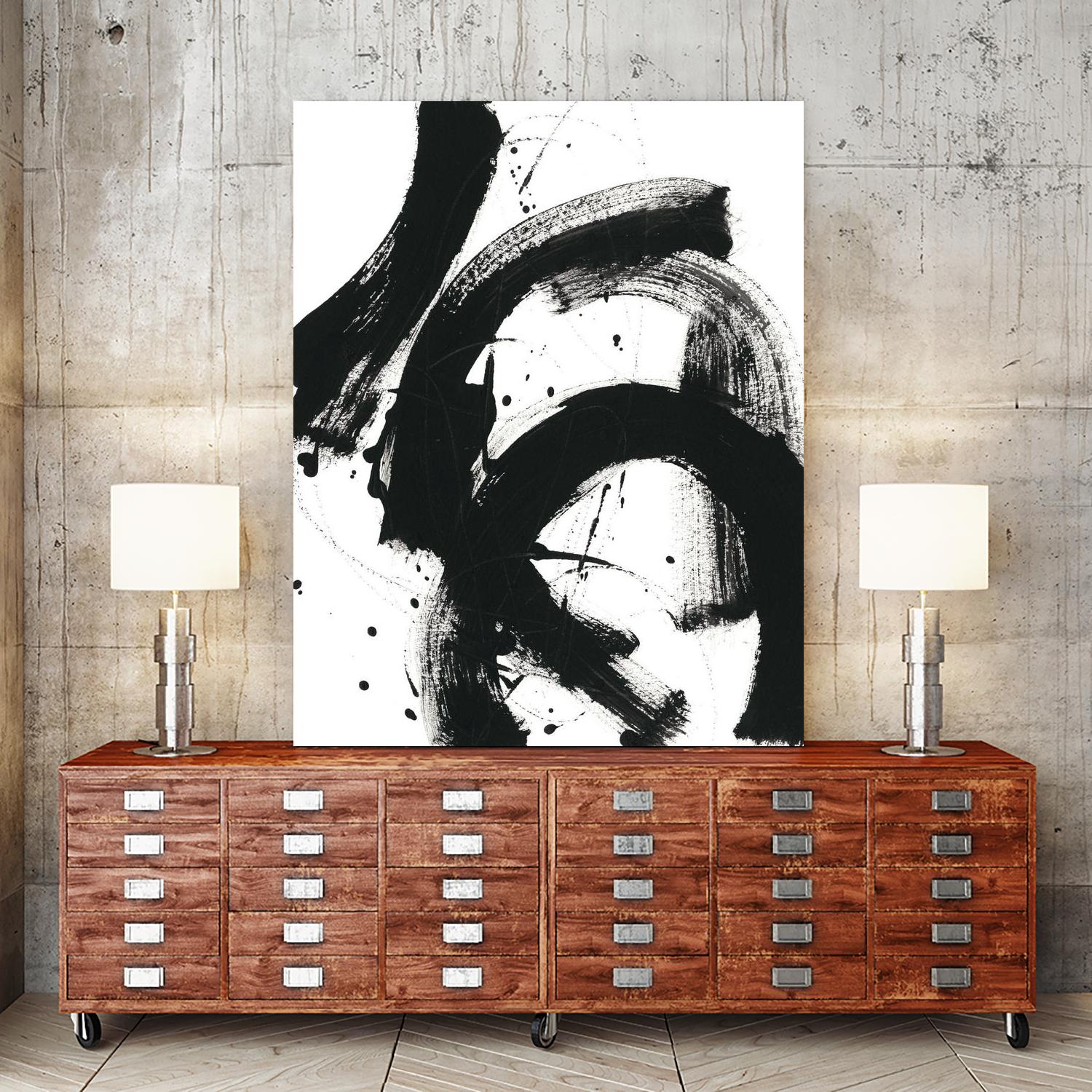 Onyx Gesture II by June Erica Vess on GIANT ART - black abstract